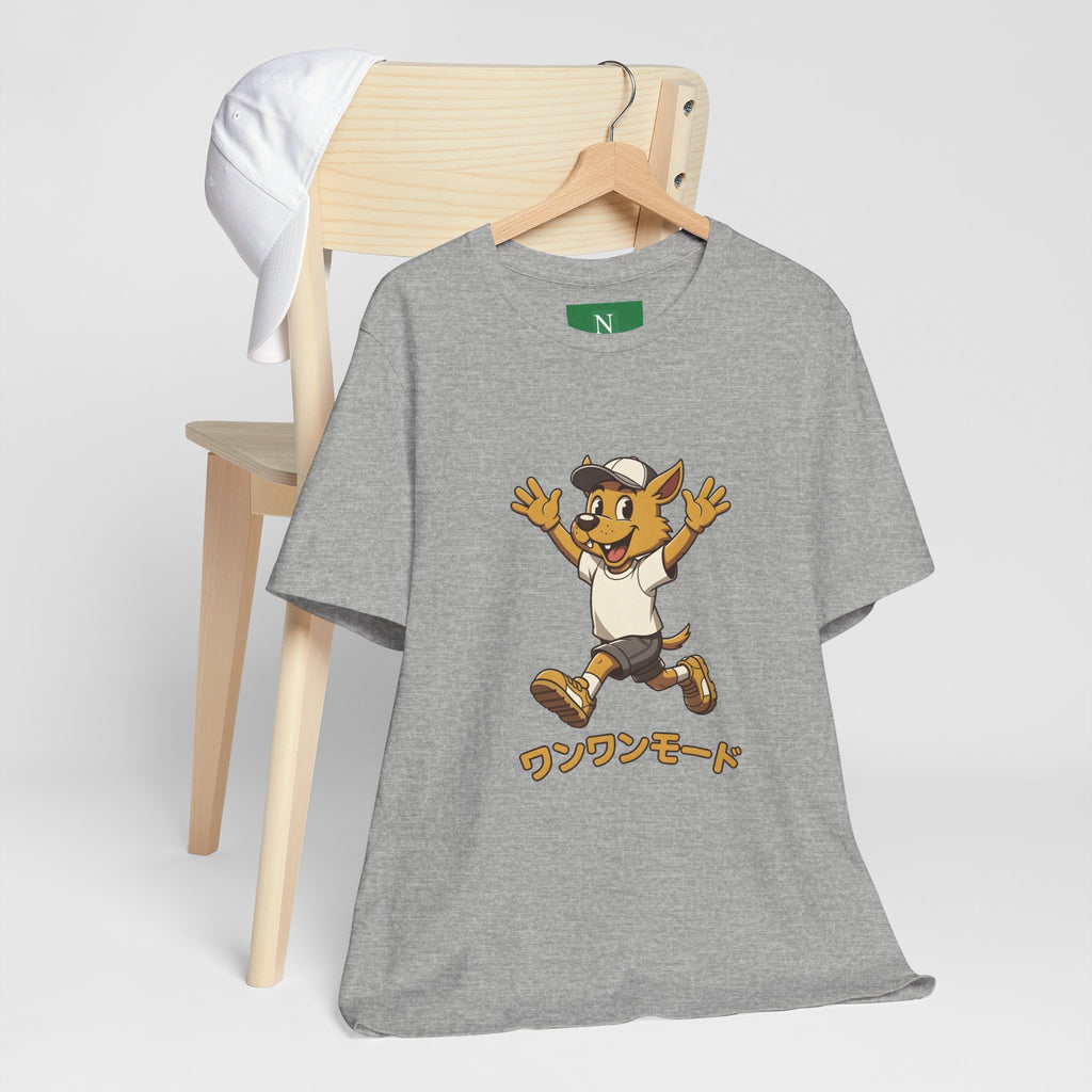 Happy Corgi Character Tee — ワンワンモード (Dog Mode) Cute Cartoon Shirt