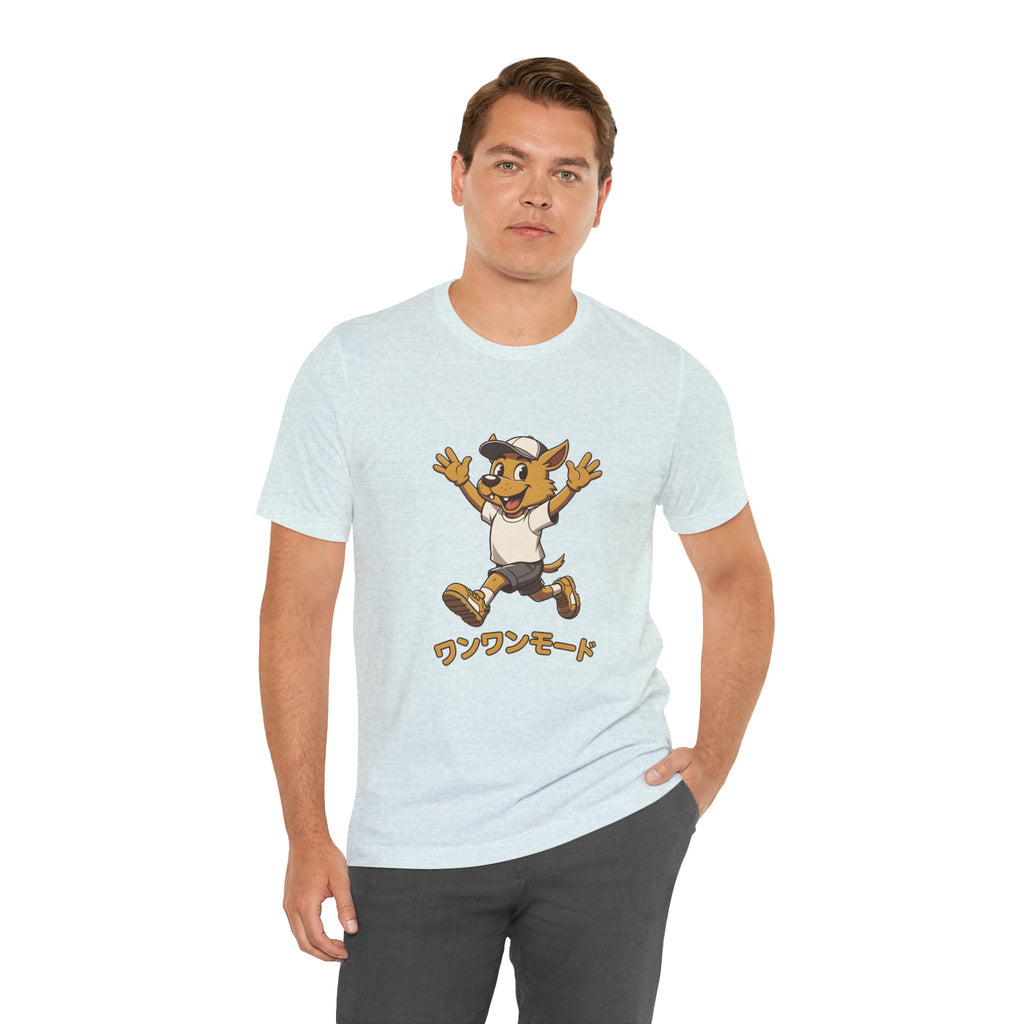 Happy Corgi Character Tee — ワンワンモード (Dog Mode) Cute Cartoon Shirt