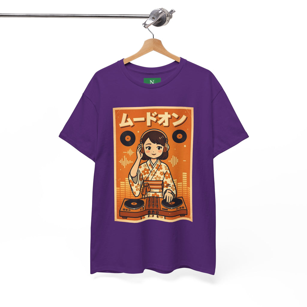 DJ Kimono T‑Shirt — Retro Japanese Anime Vinyl DJ Graphic Tee