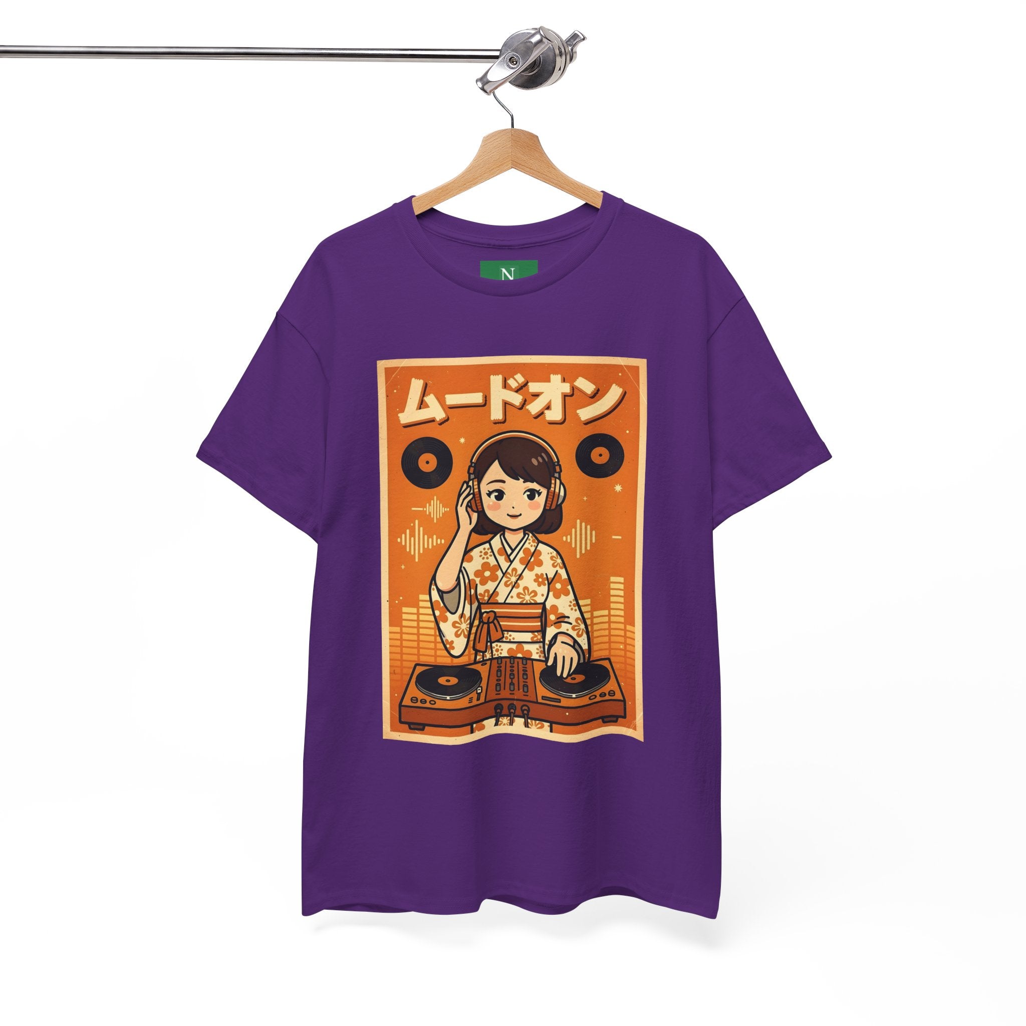DJ Kimono T‑Shirt — Retro Japanese Anime Vinyl DJ Graphic Tee