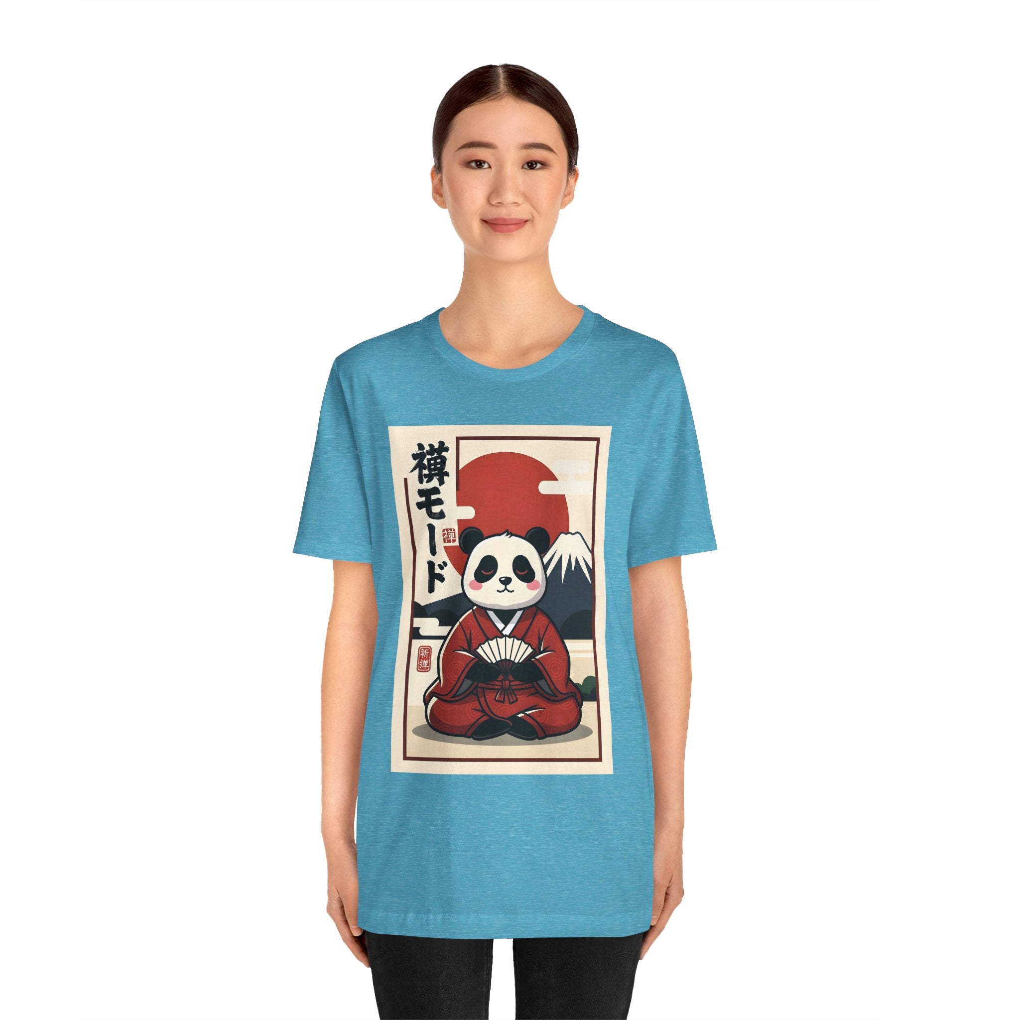 Panda Samurai Tee — Cute Japanese Ukiyo-e Style Graphic T-Shirt