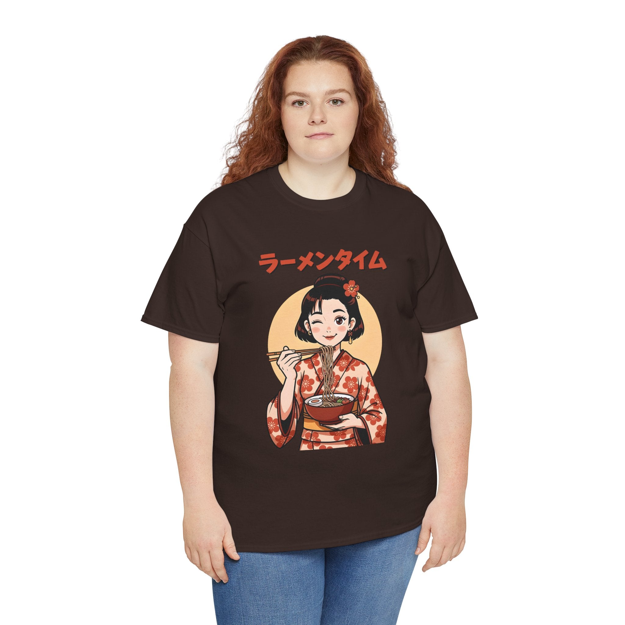 Ramen Time Tee — Cute Kimono Girl Eating Ramen Graphic T-Shirt