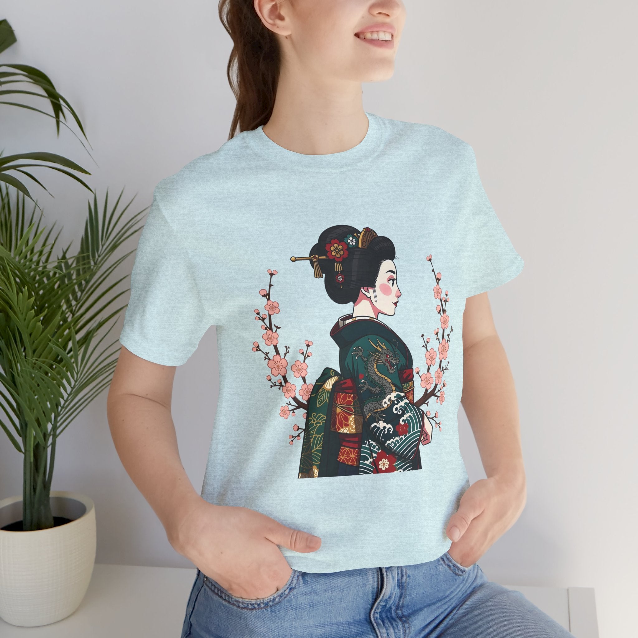 Geisha Blossom T‑Shirt — Vintage Japanese Art Tee