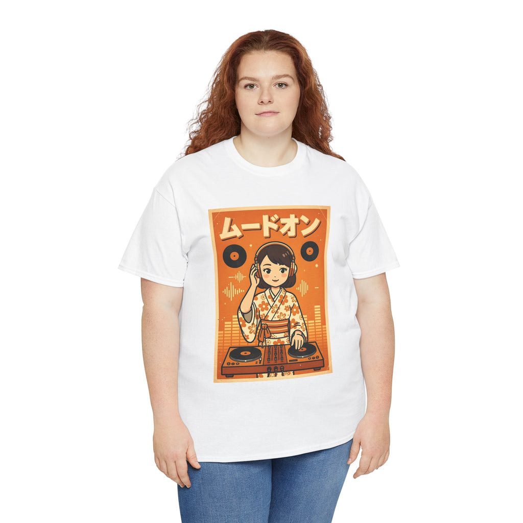 DJ Kimono T‑Shirt — Retro Japanese Anime Vinyl DJ Graphic Tee