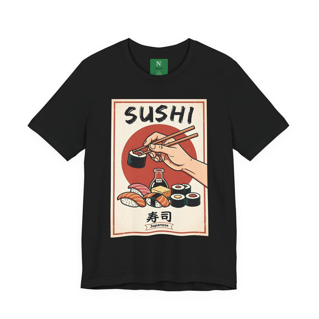 Sushi Poster Graphic Tee — Retro Japanese Sushi Shirt