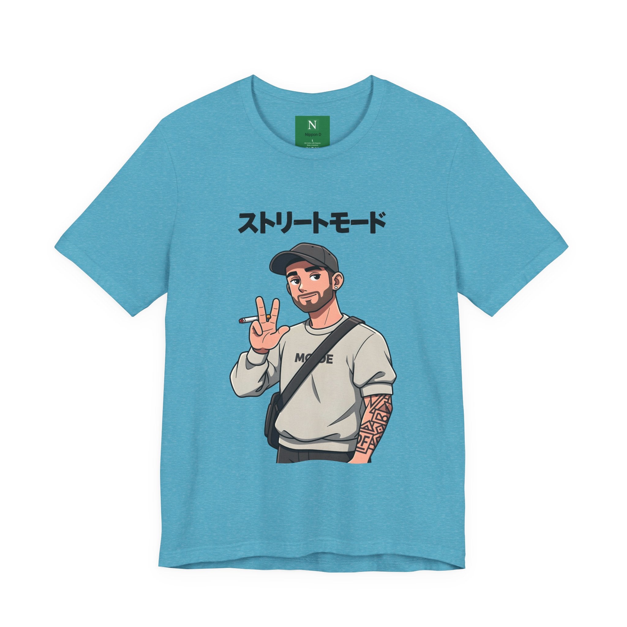 Street Mode Graphic Tee — Japanese Text Casual Urban T-Shirt