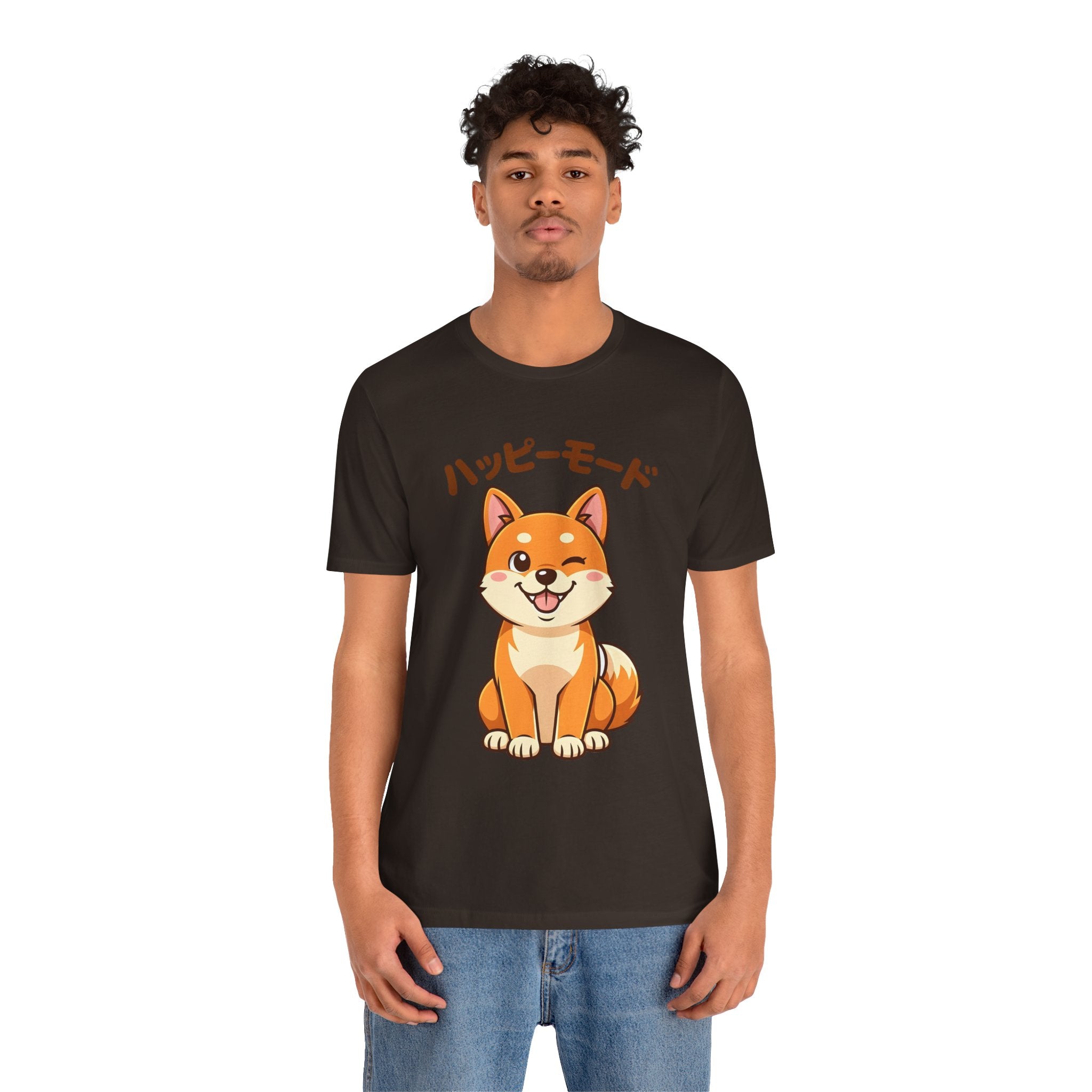 Happy Mode Shiba Inu T‑Shirt — Cute Japanese Kawaii Dog Tee