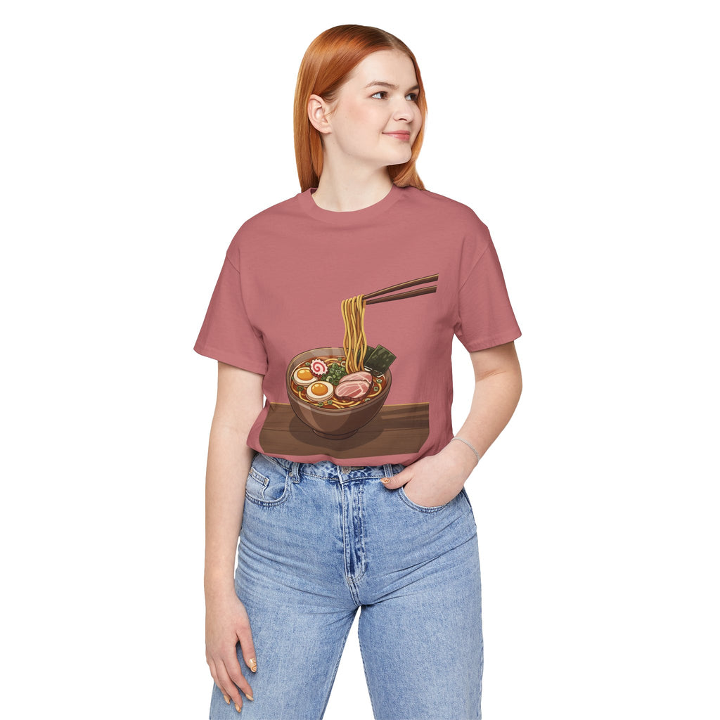 Ramen Bowl Graphic Tee – Chopsticks & Noodles Japanese Food T-Shirt