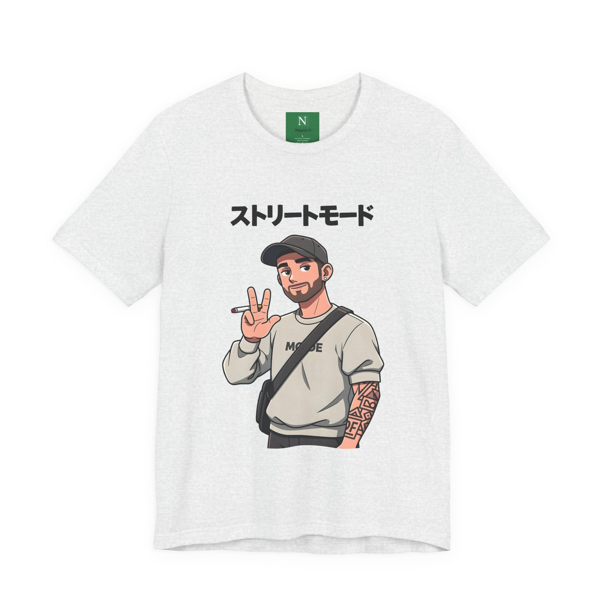 Street Mode Graphic Tee — Japanese Text Casual Urban T-Shirt