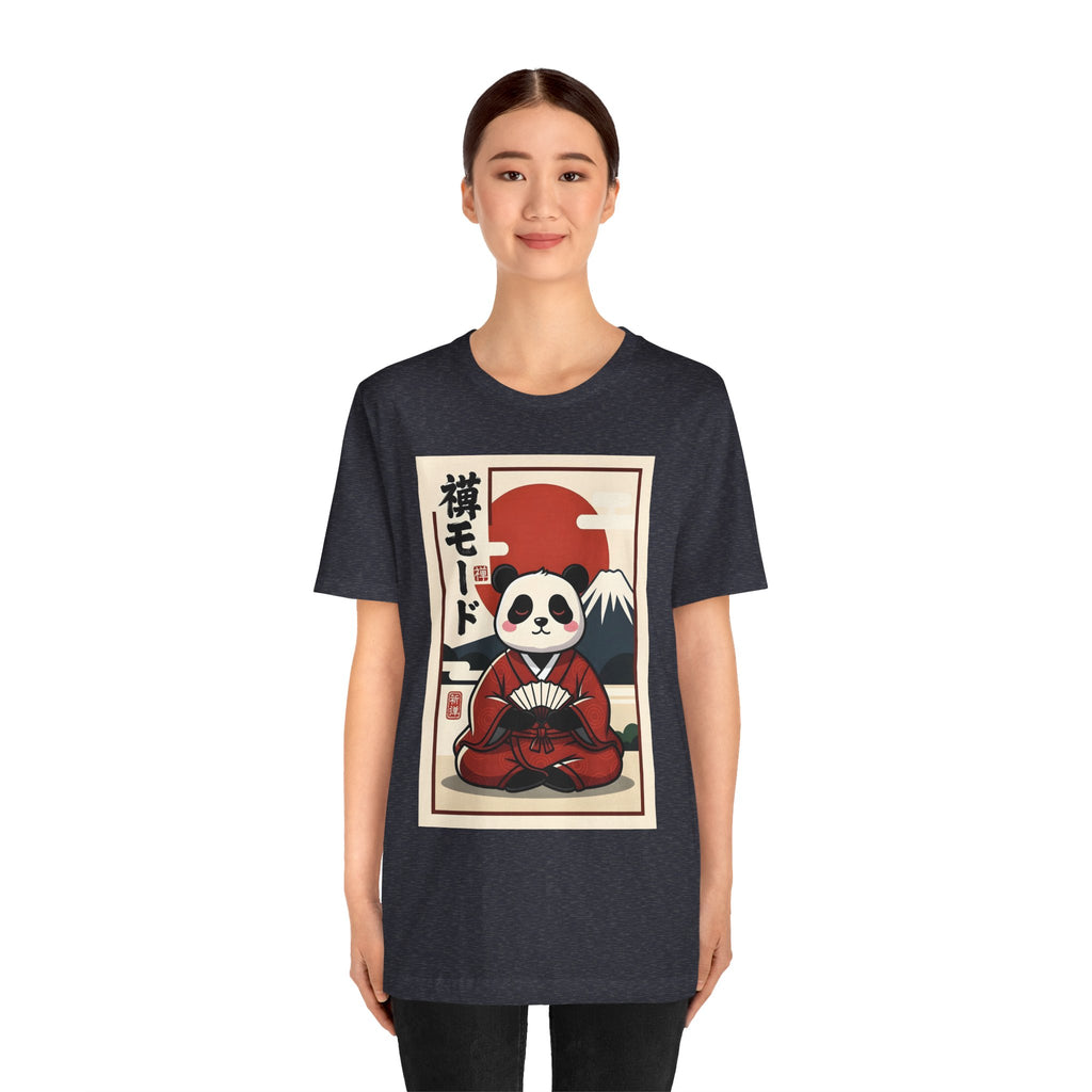 Panda Samurai Tee — Cute Japanese Ukiyo-e Style Graphic T-Shirt
