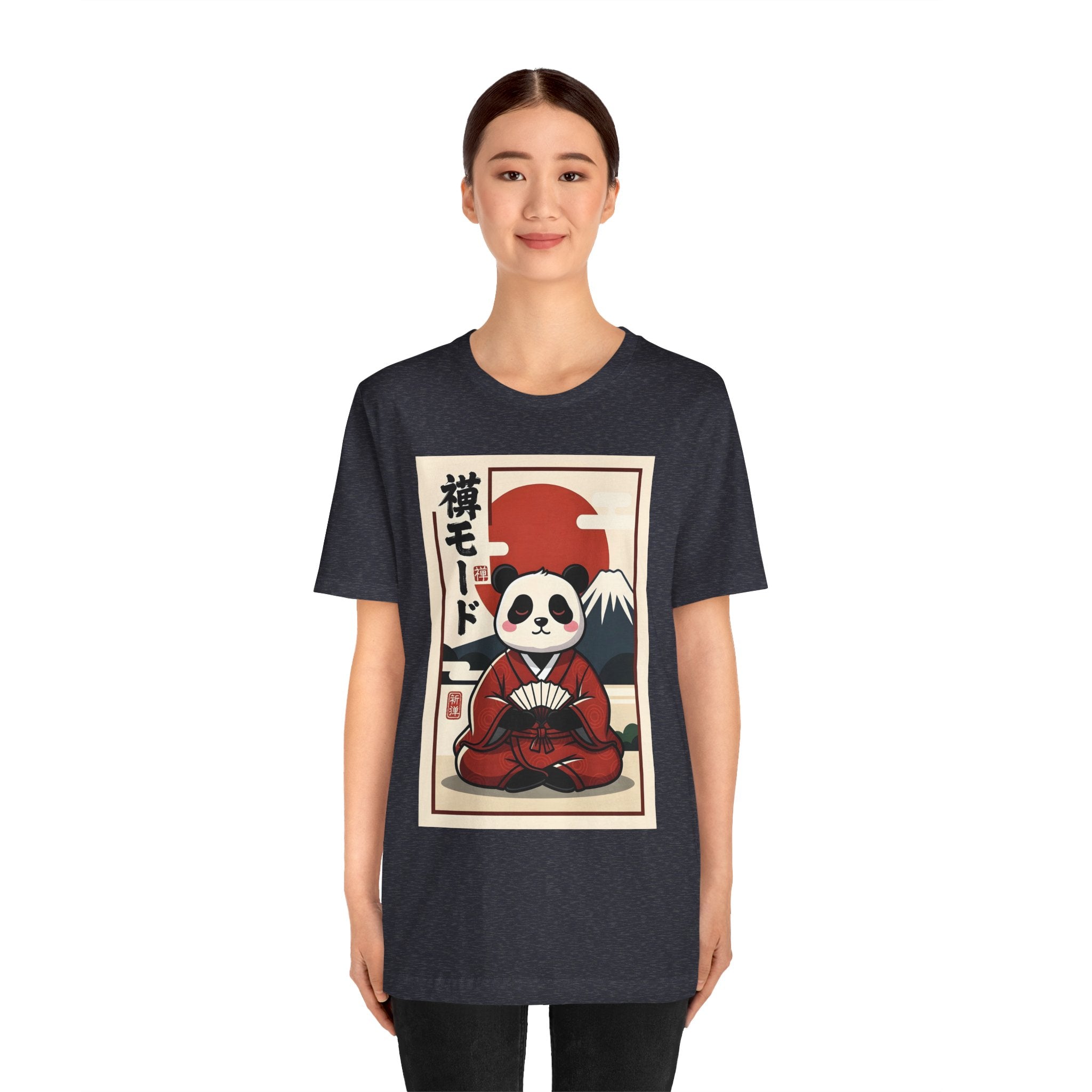 Panda Samurai Tee — Cute Japanese Ukiyo-e Style Graphic T-Shirt