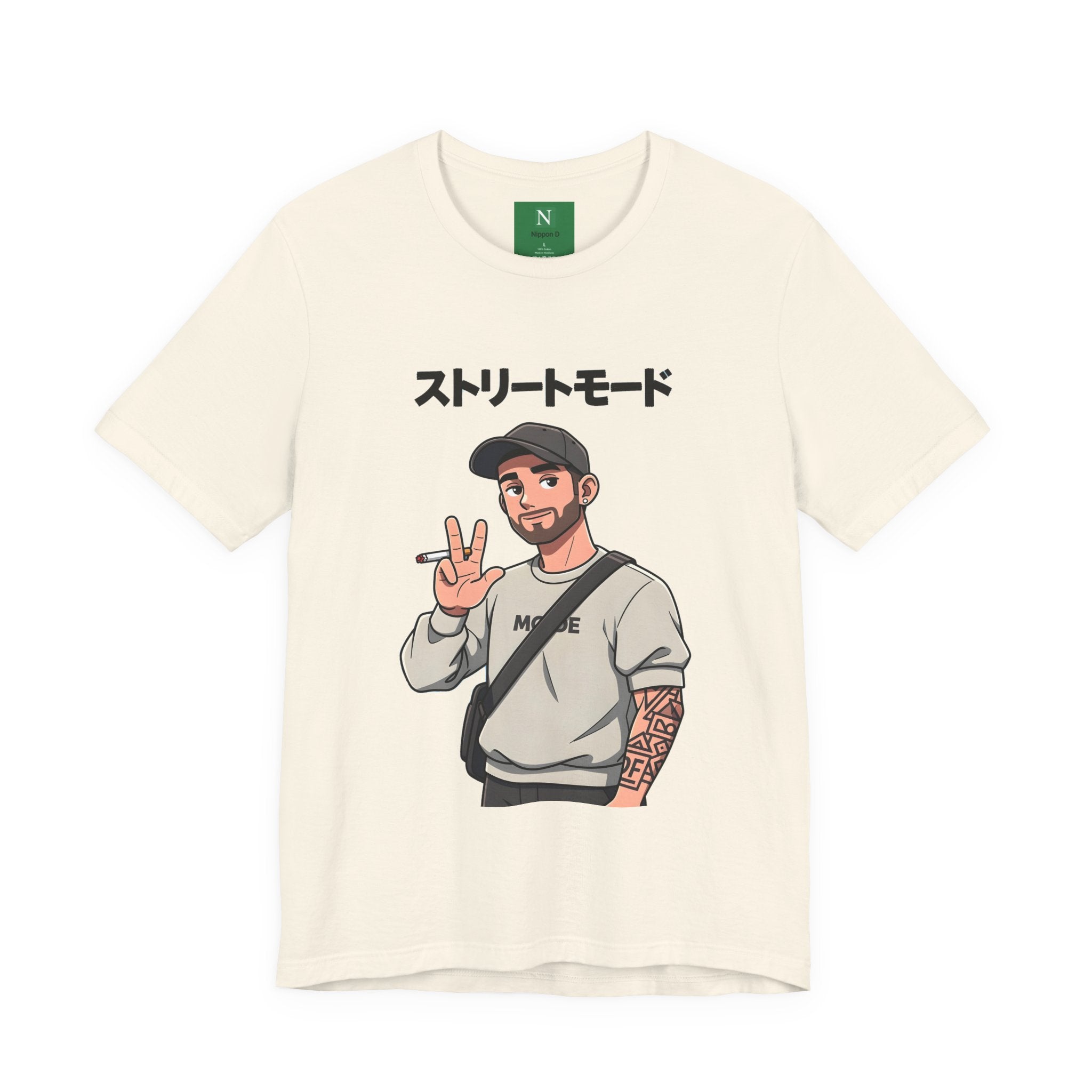 Street Mode Graphic Tee — Japanese Text Casual Urban T-Shirt