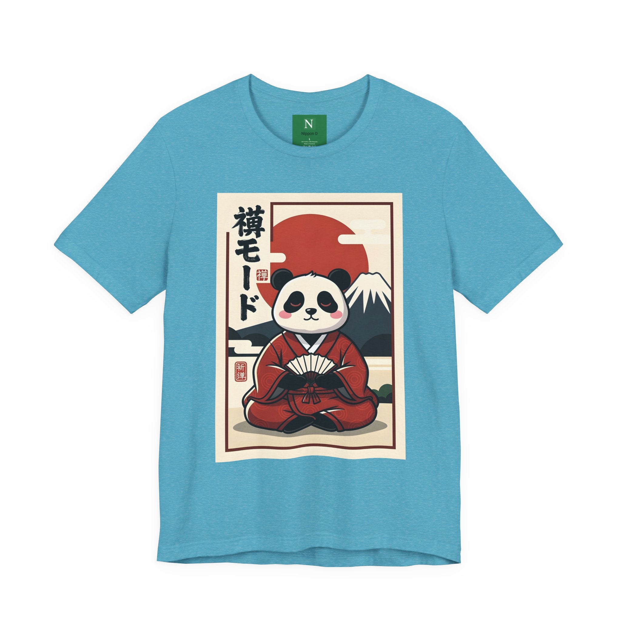 Panda Samurai Tee — Cute Japanese Ukiyo-e Style Graphic T-Shirt