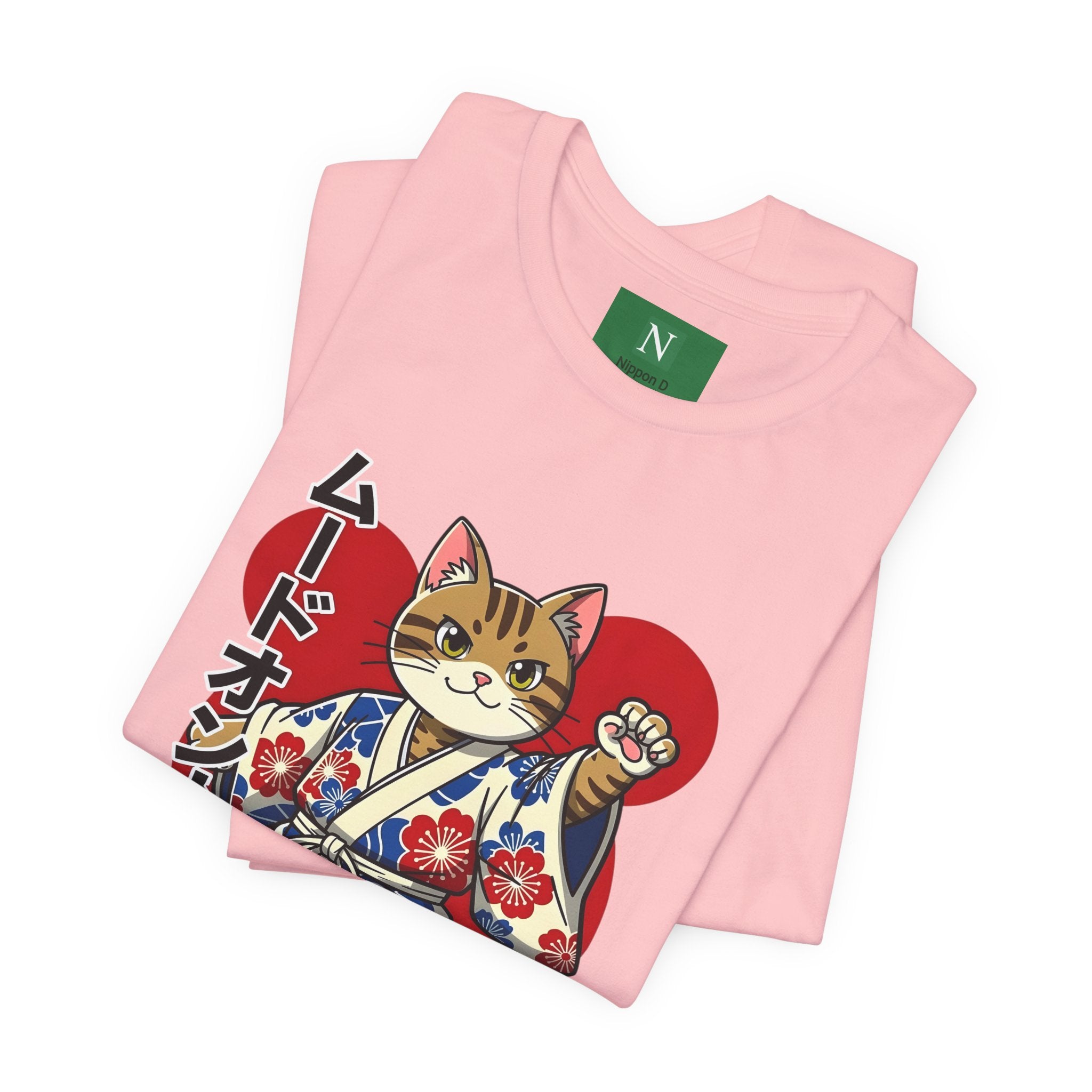 Samurai Cat T‑Shirt — Kawaii Japanese Kimono Cat Graphic Tee