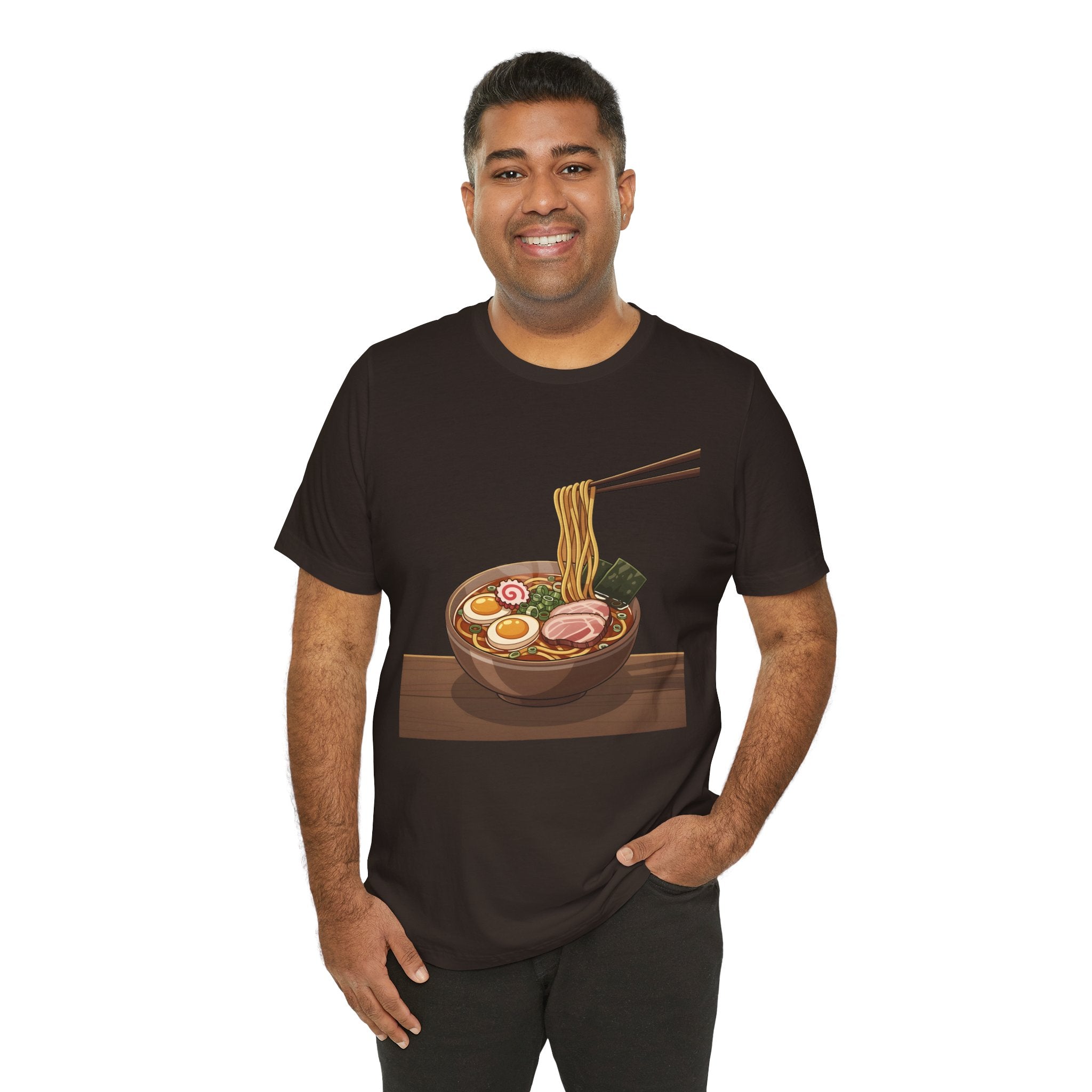 Ramen Bowl Graphic Tee – Chopsticks & Noodles Japanese Food T-Shirt