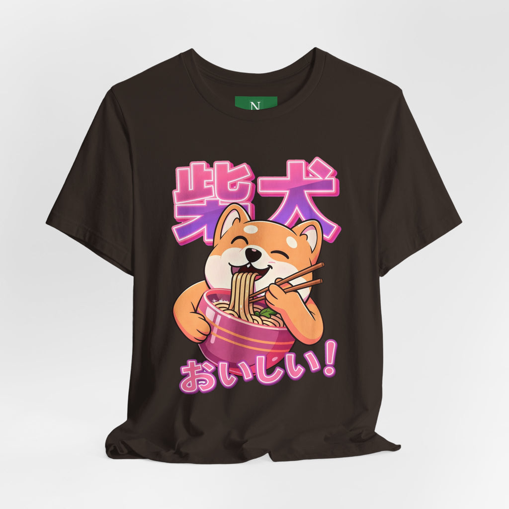 Shiba Inu Ramen Tee — おいしい! Cute Japanese Dog Noodle T-Shirt