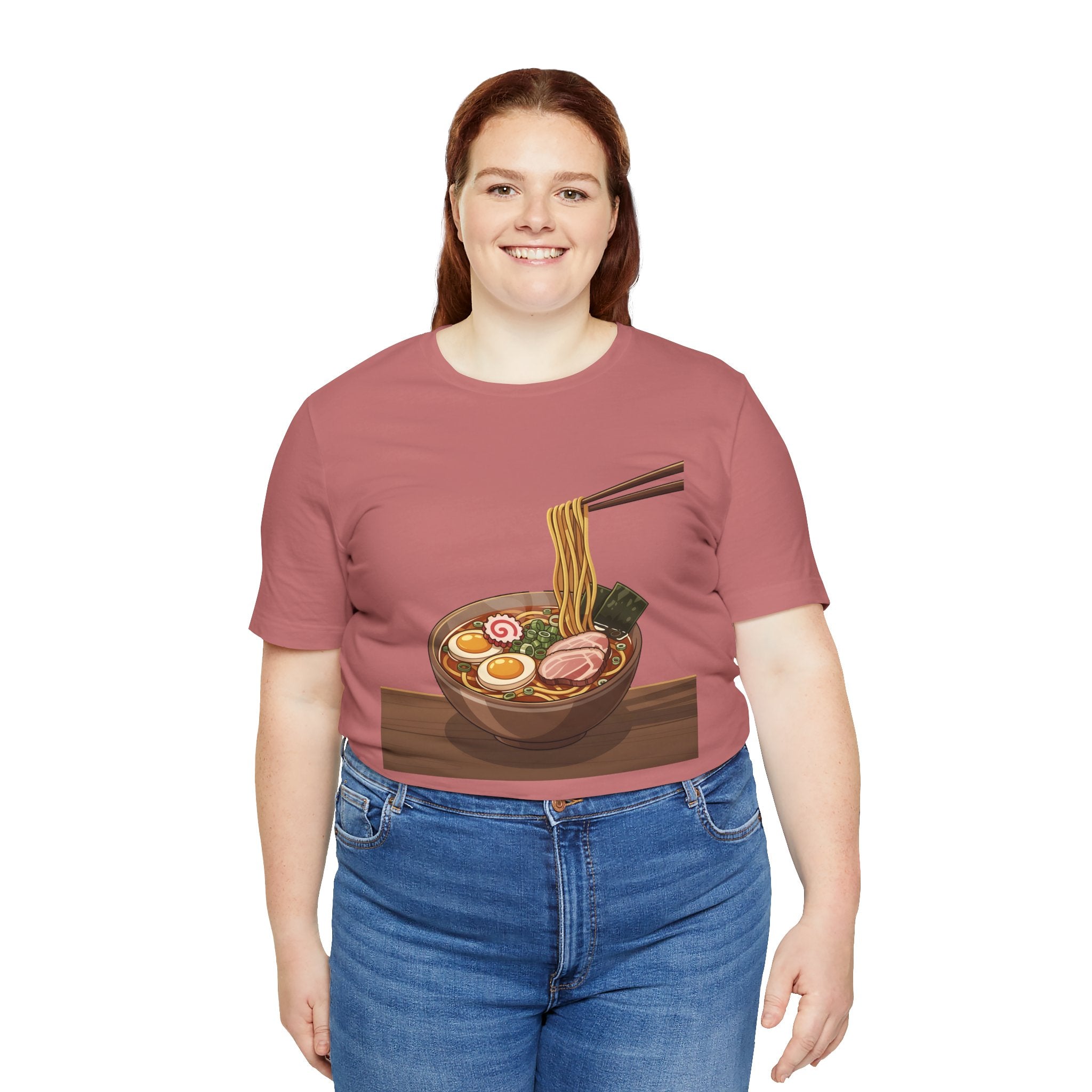 Ramen Bowl Graphic Tee – Chopsticks & Noodles Japanese Food T-Shirt