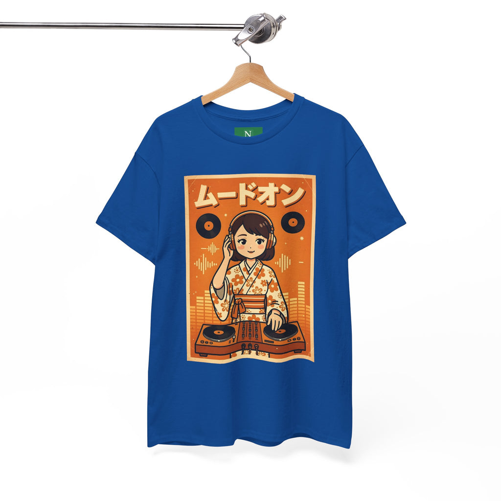 DJ Kimono T‑Shirt — Retro Japanese Anime Vinyl DJ Graphic Tee