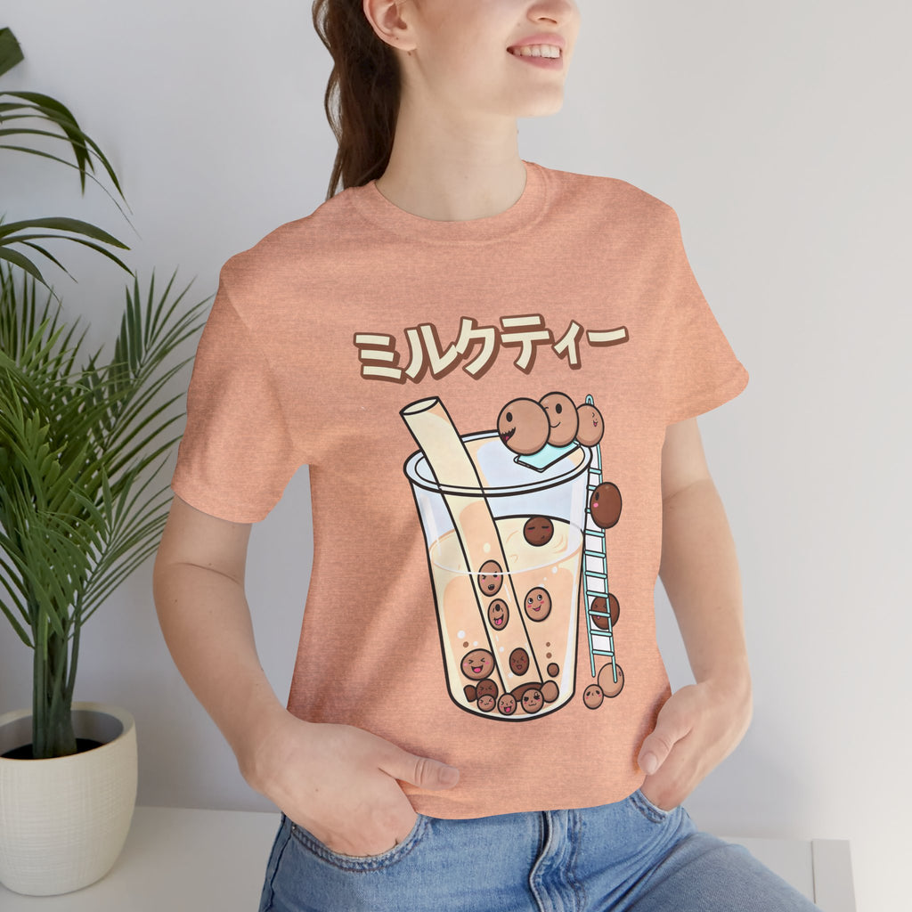 Boba Milk Tea T‑Shirt – ミルクティー Bubble Tea Graphic Tee