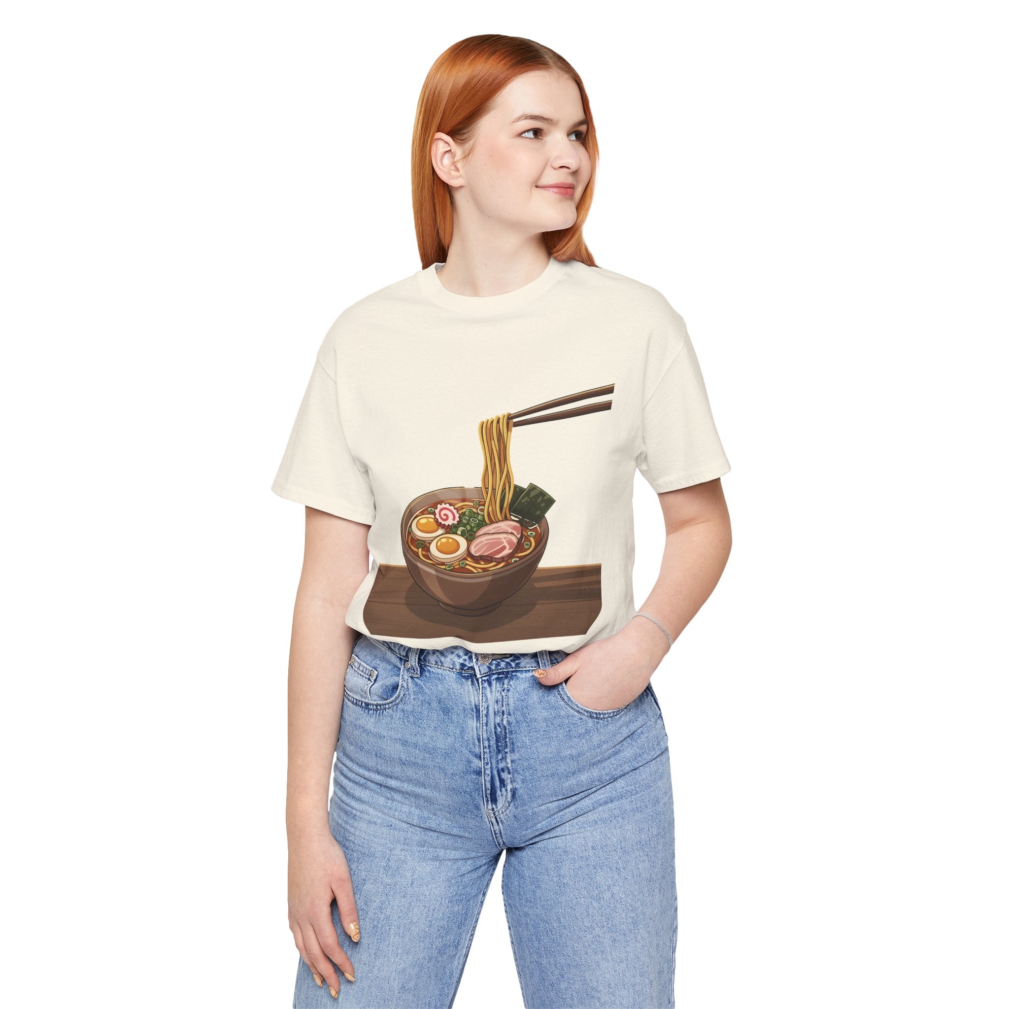 Ramen Bowl Graphic Tee – Chopsticks & Noodles Japanese Food T-Shirt