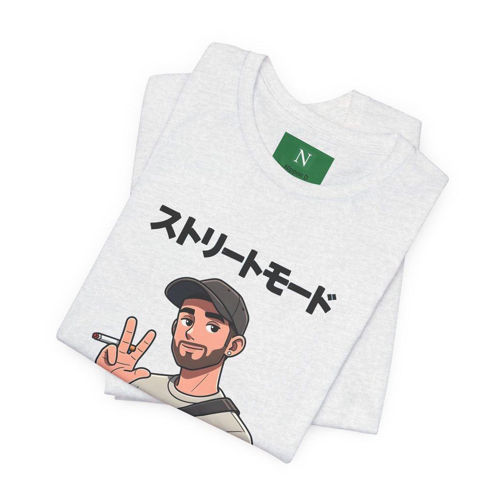 Street Mode Graphic Tee — Japanese Text Casual Urban T-Shirt