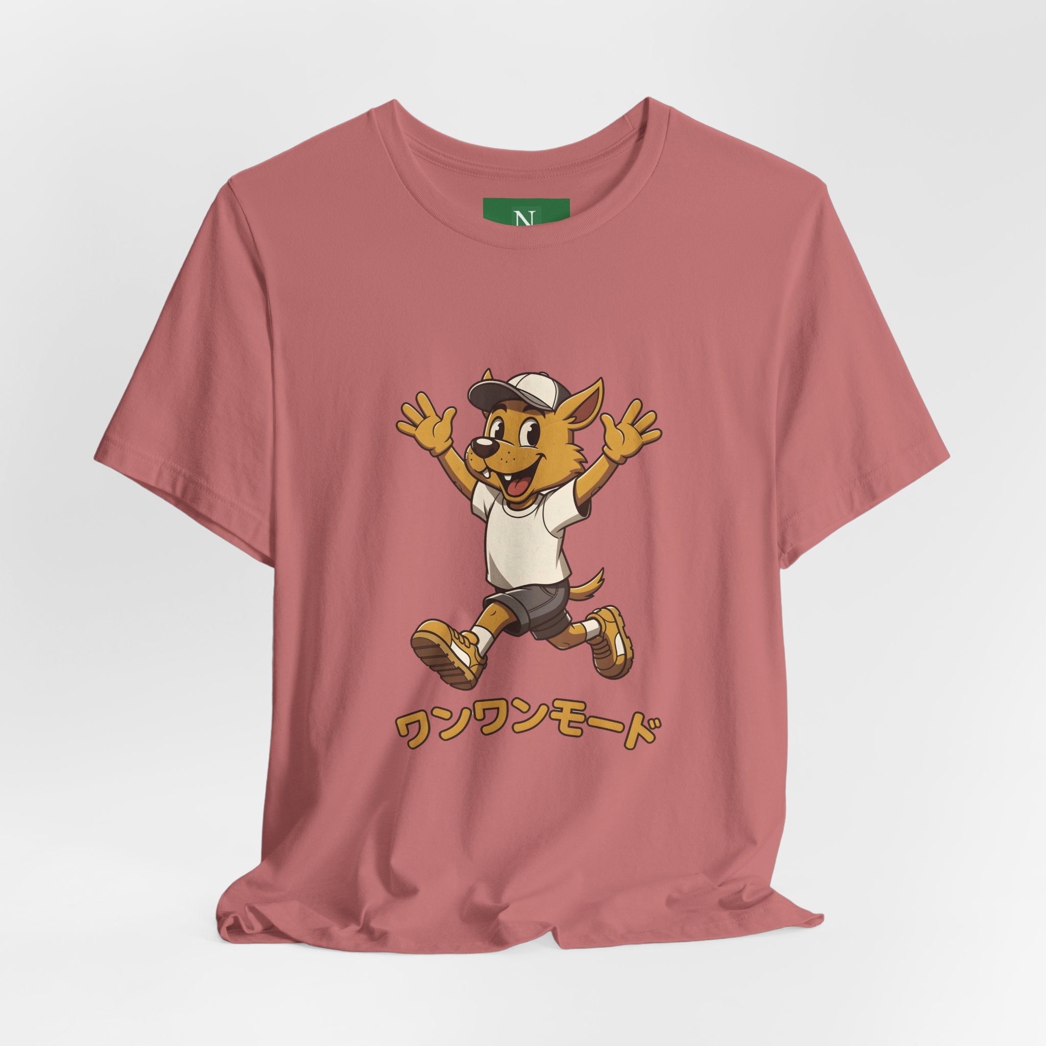 Happy Corgi Character Tee — ワンワンモード (Dog Mode) Cute Cartoon Shirt