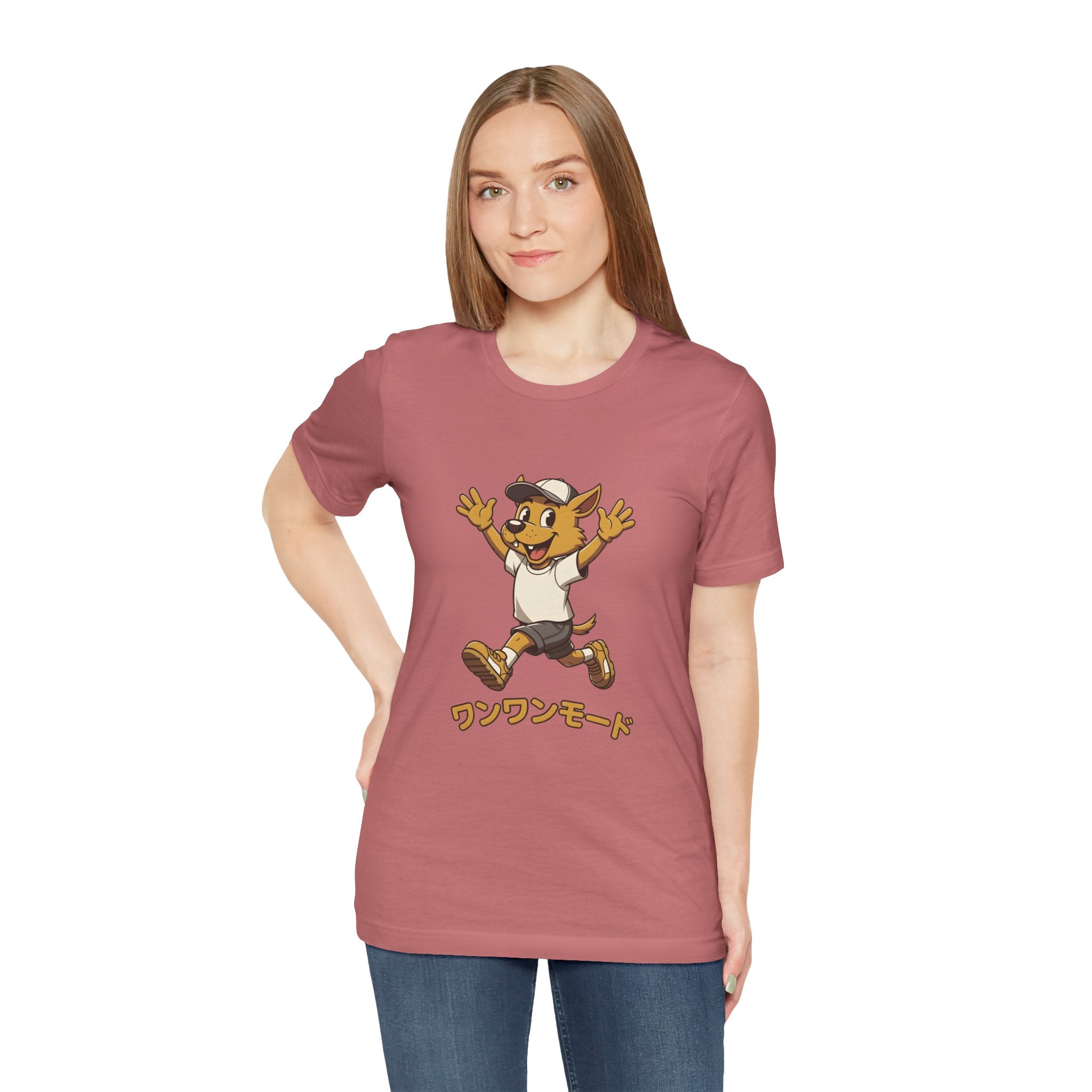 Happy Corgi Character Tee — ワンワンモード (Dog Mode) Cute Cartoon Shirt