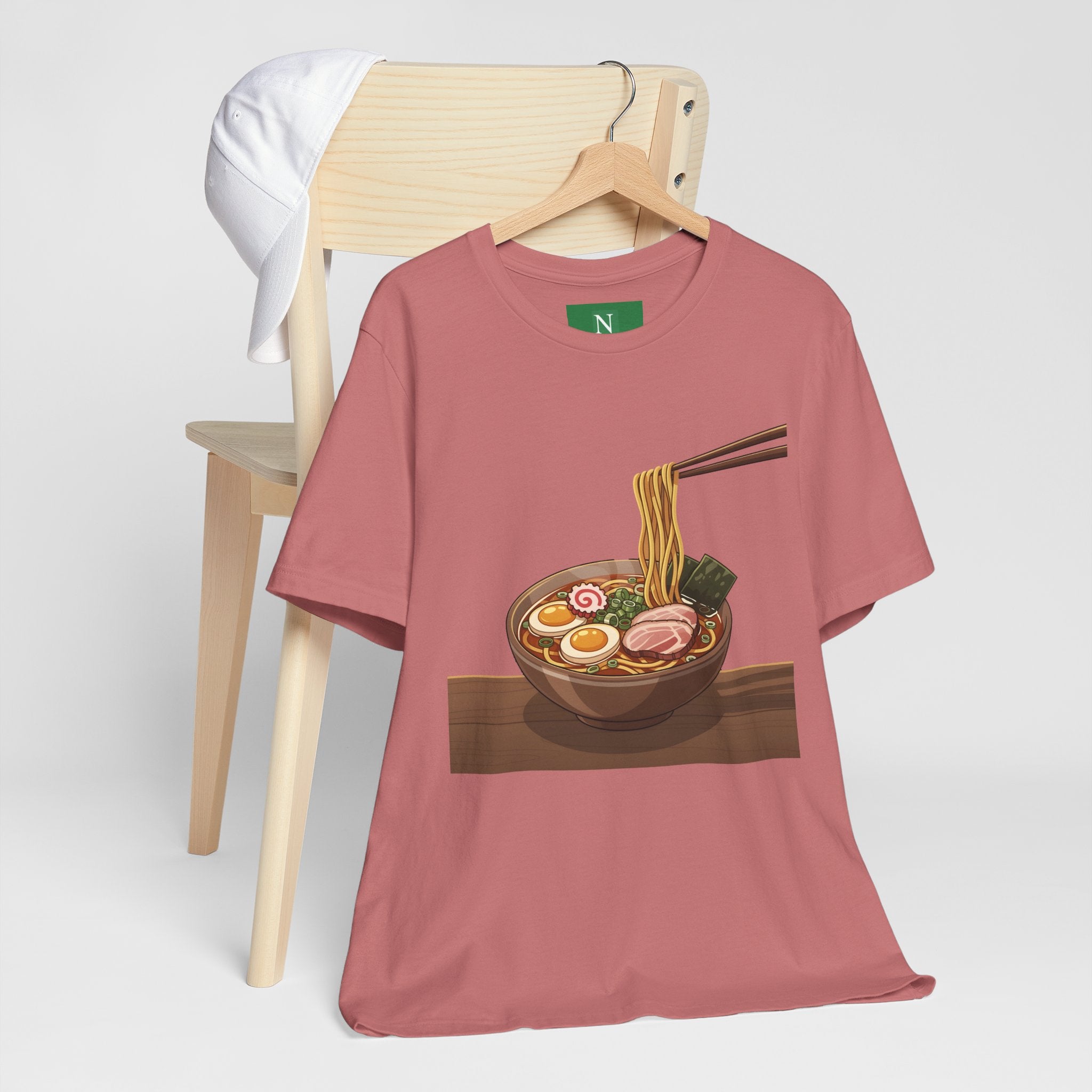 Ramen Bowl Graphic Tee – Chopsticks & Noodles Japanese Food T-Shirt