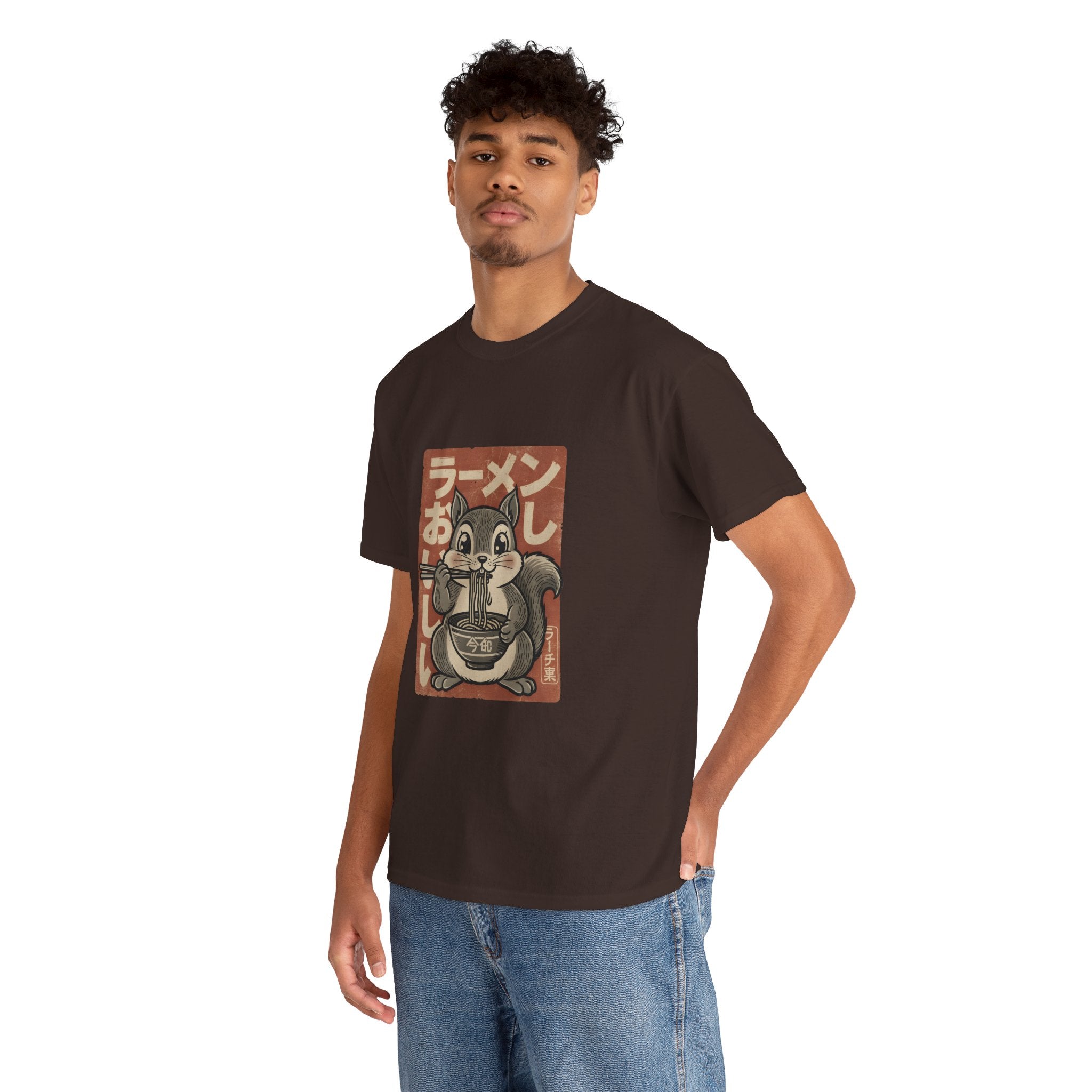 Ramen Squirrel T‑Shirt — Cute Vintage Japanese Noodle Graphic Tee