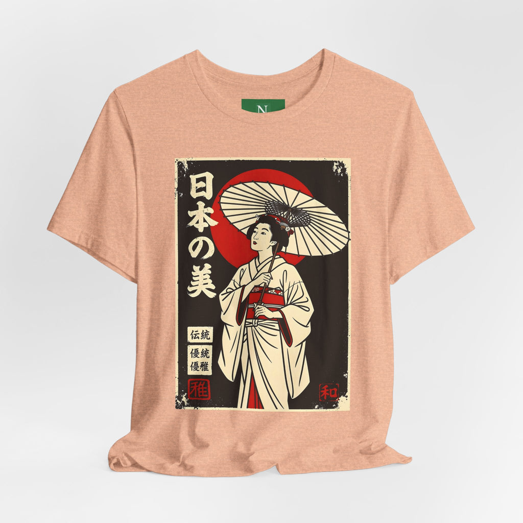 Geisha Umbrella T‑Shirt — Japanese Beauty Vintage Ukiyo-e Tee