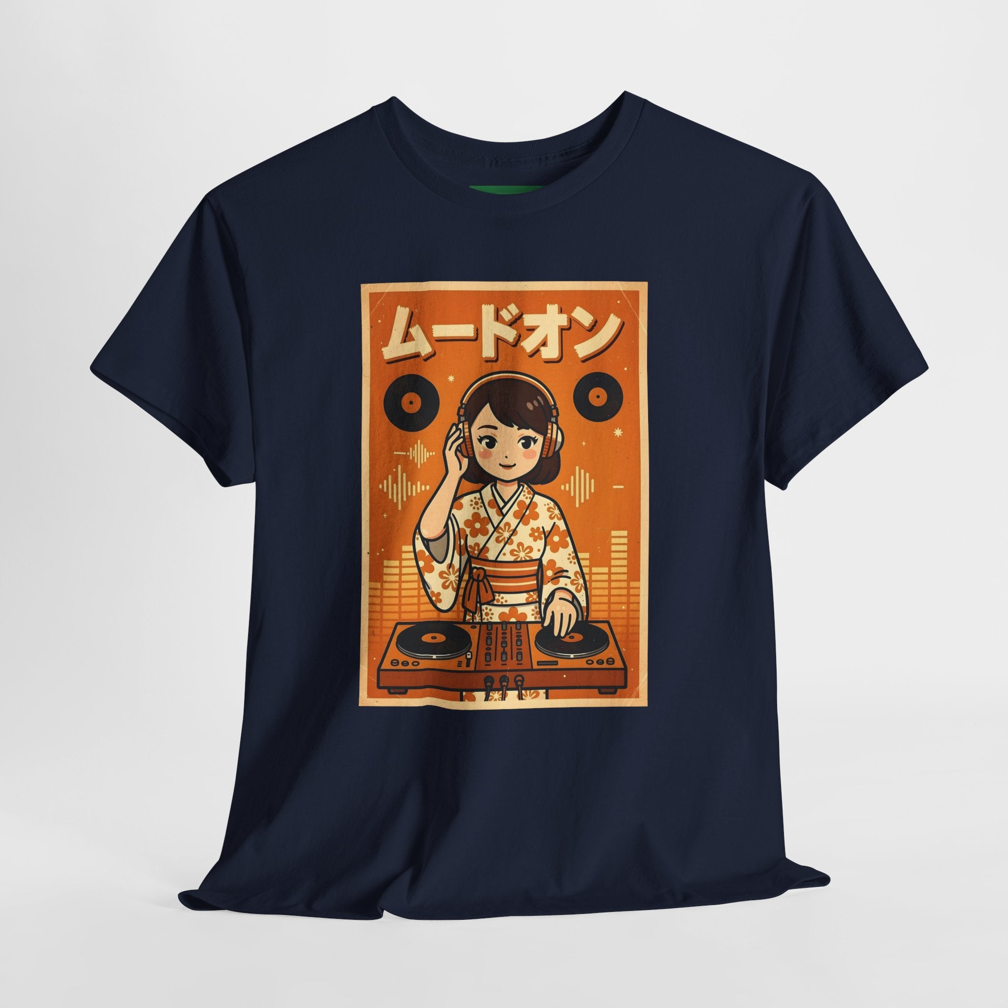 DJ Kimono T‑Shirt — Retro Japanese Anime Vinyl DJ Graphic Tee