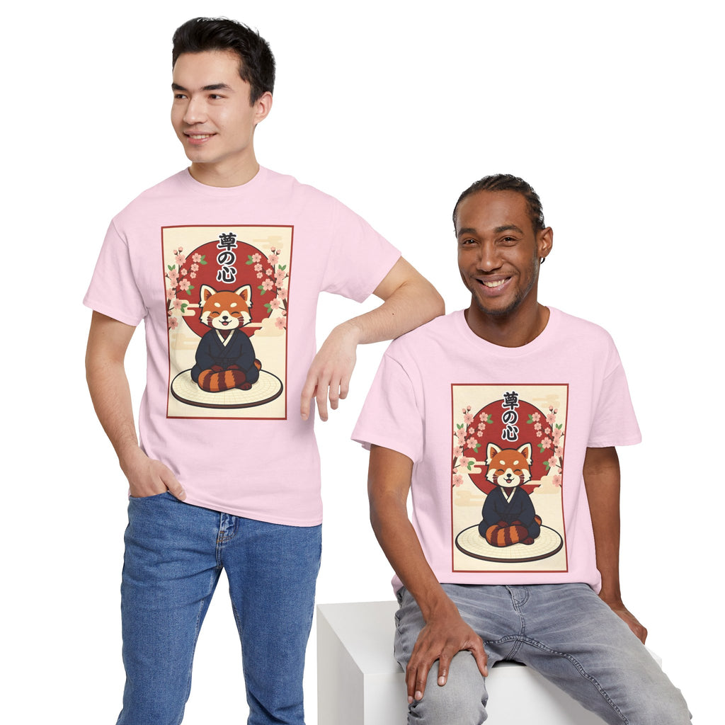 Red Panda Zen T-Shirt — Cute Japanese-Inspired Meditation Design