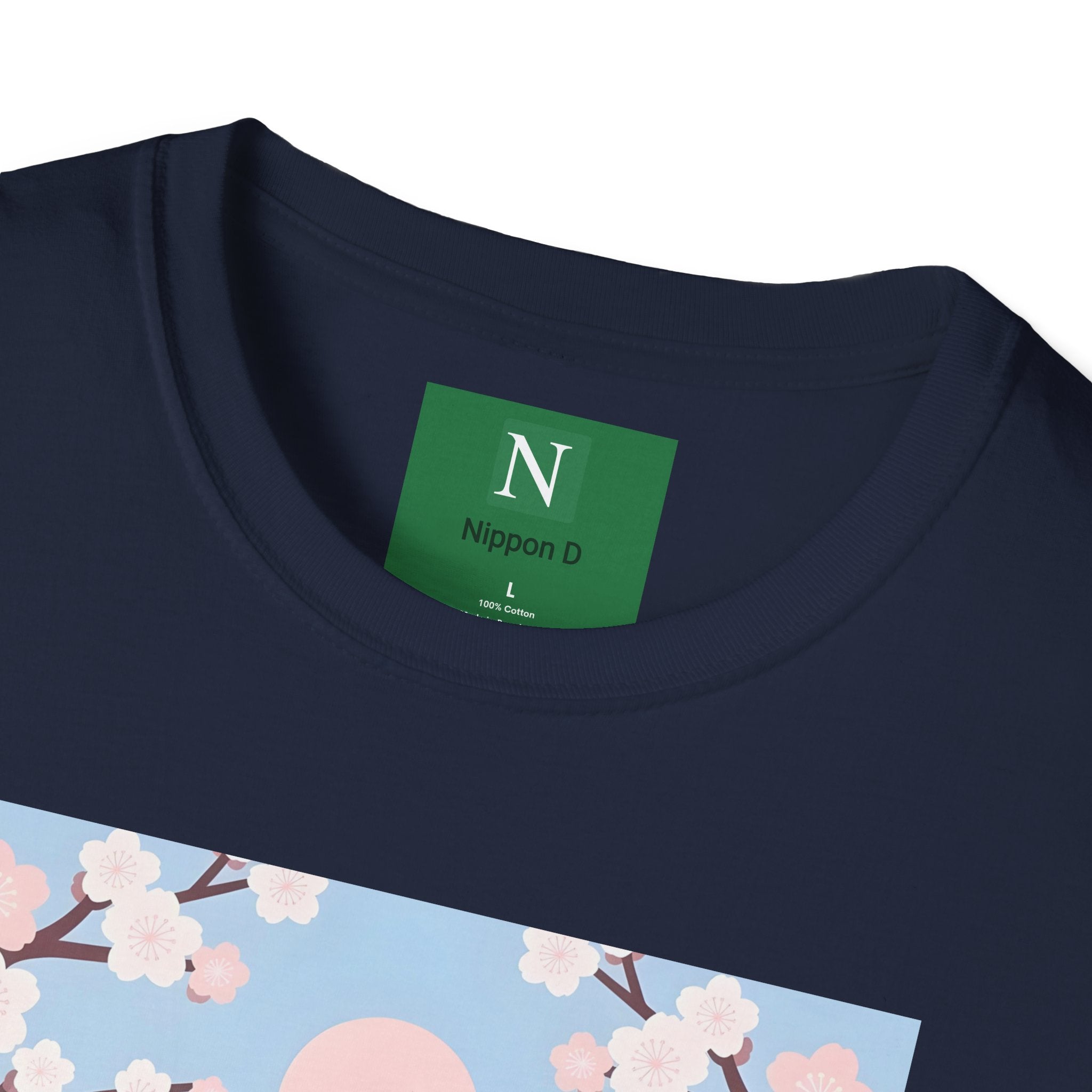 Cherry Blossom Geisha Tee — Japanese Girl & Cat Graphic T-Shirt
