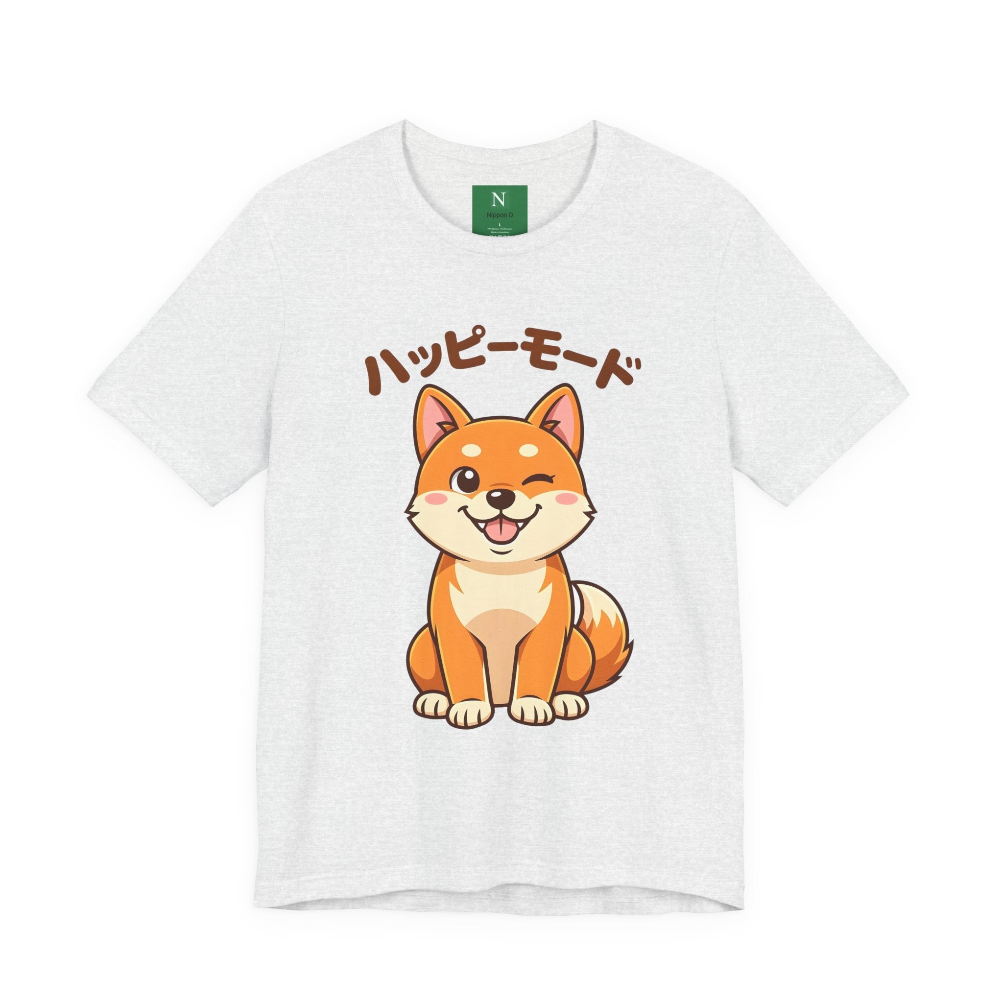 Happy Mode Shiba Inu T‑Shirt — Cute Japanese Kawaii Dog Tee