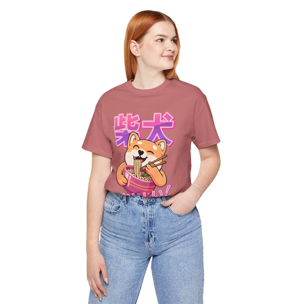 Shiba Inu Ramen Tee — おいしい! Cute Japanese Dog Noodle T-Shirt