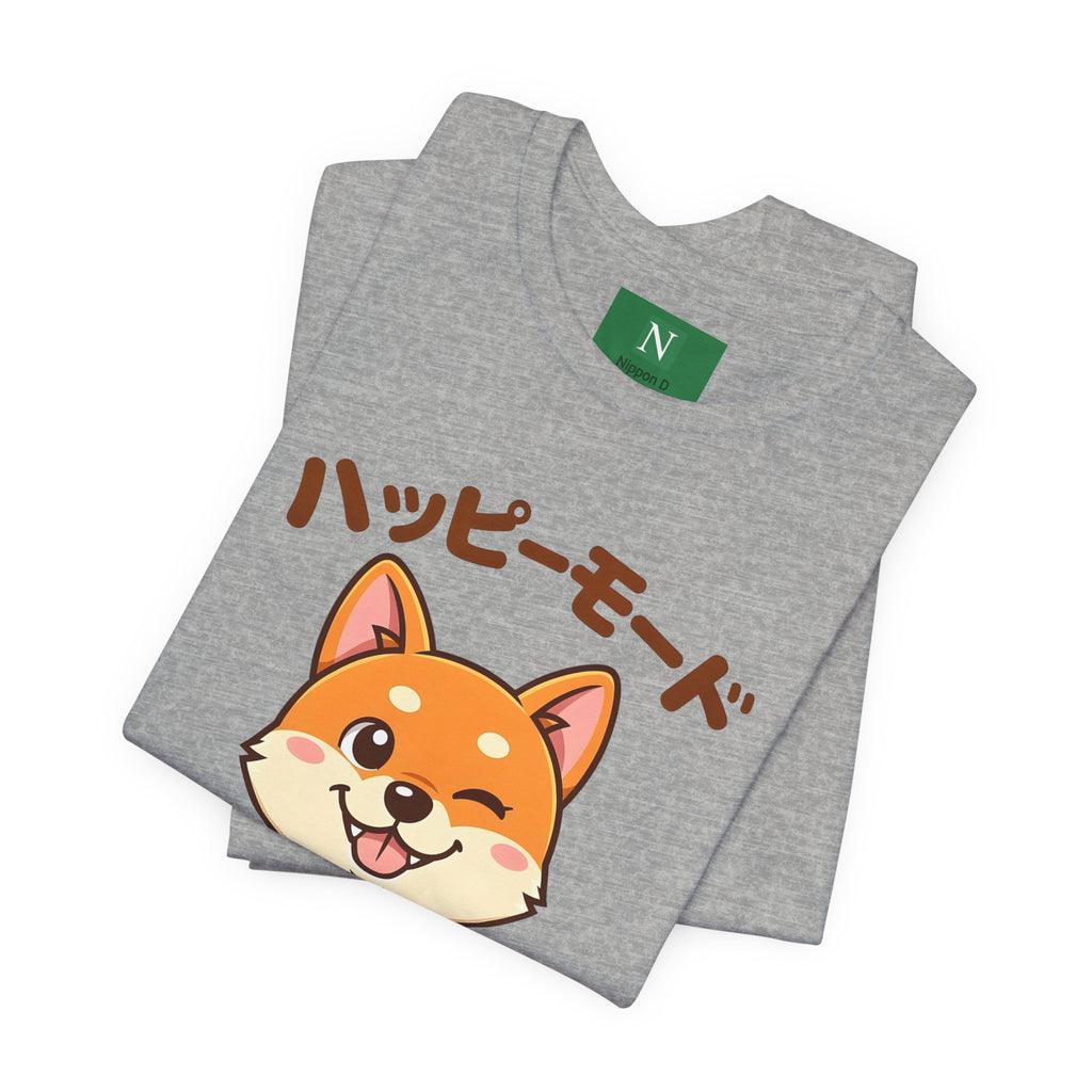 Happy Mode Shiba Inu T‑Shirt — Cute Japanese Kawaii Dog Tee