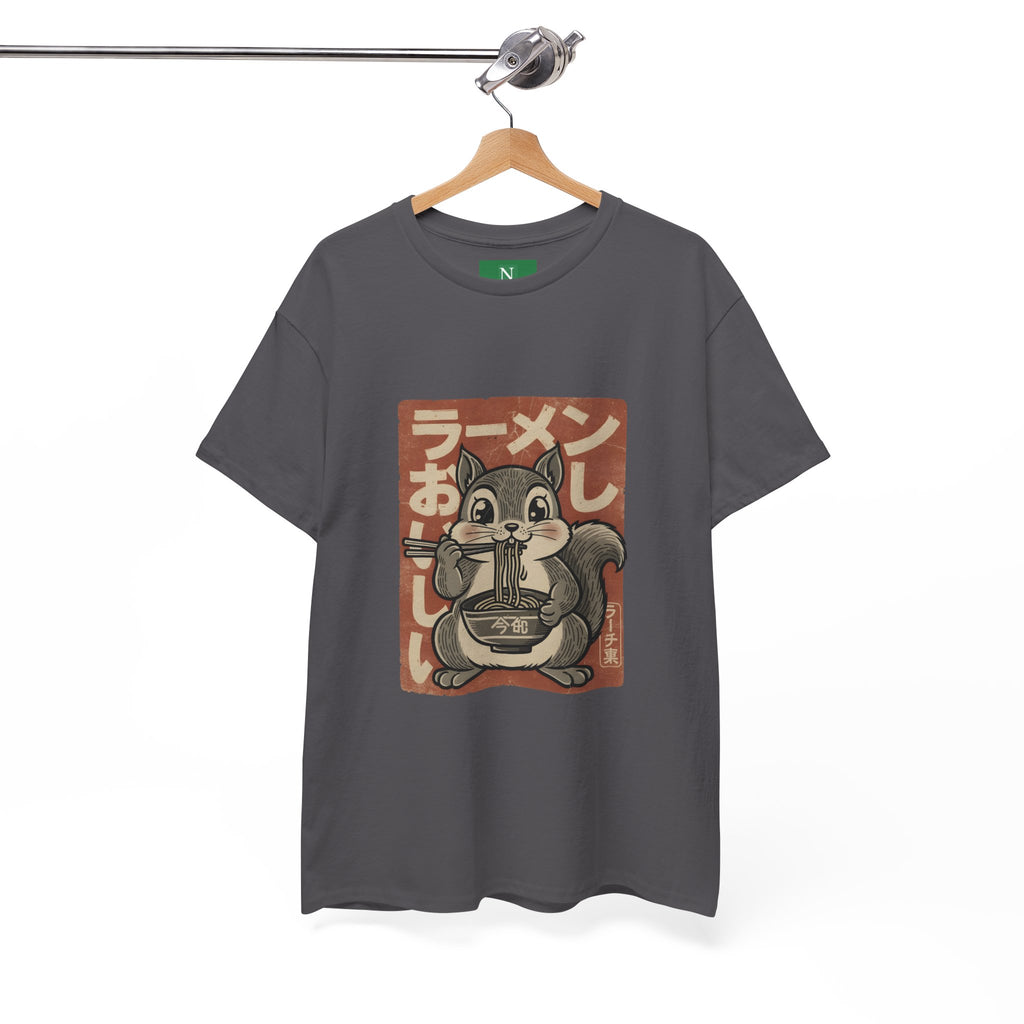 Ramen Squirrel T‑Shirt — Cute Vintage Japanese Noodle Graphic Tee