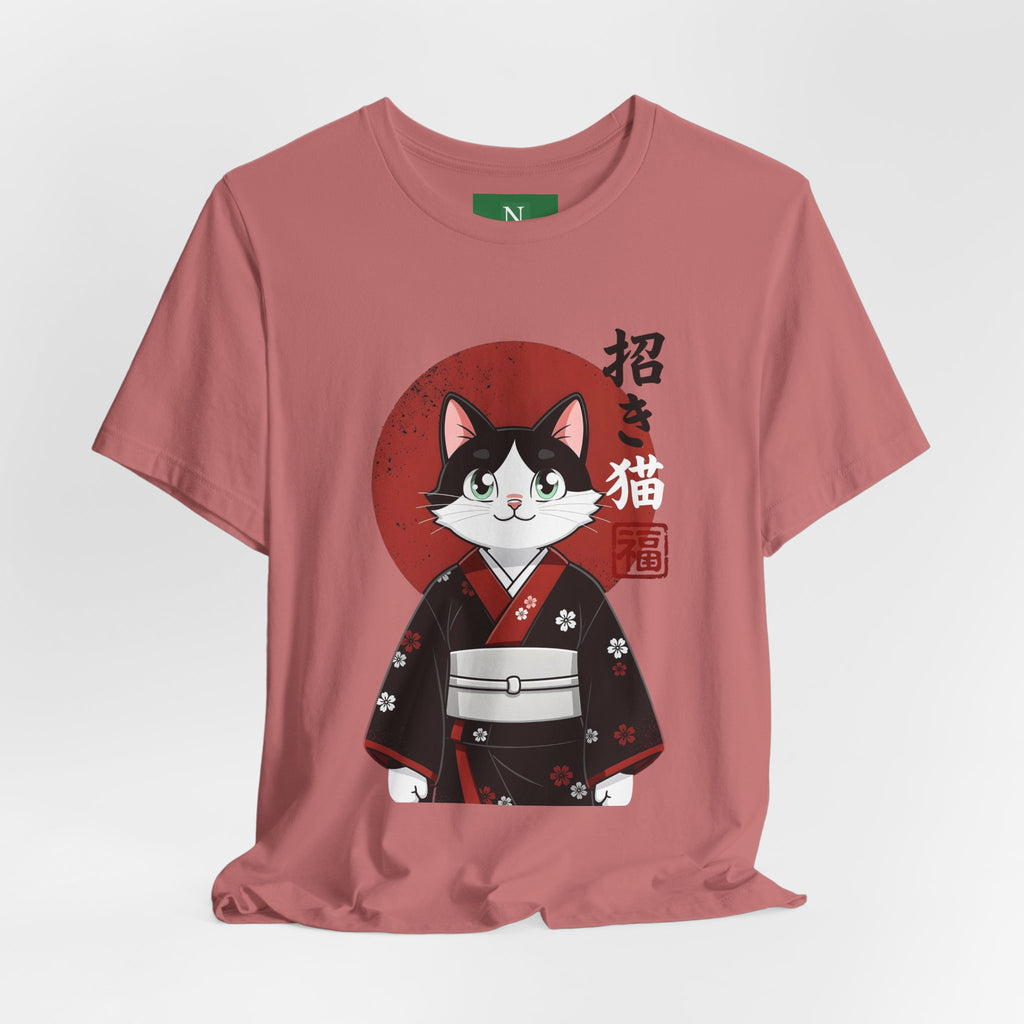 Lucky Cat Kimono T-Shirt — Japanese Maneki-Neko Tee