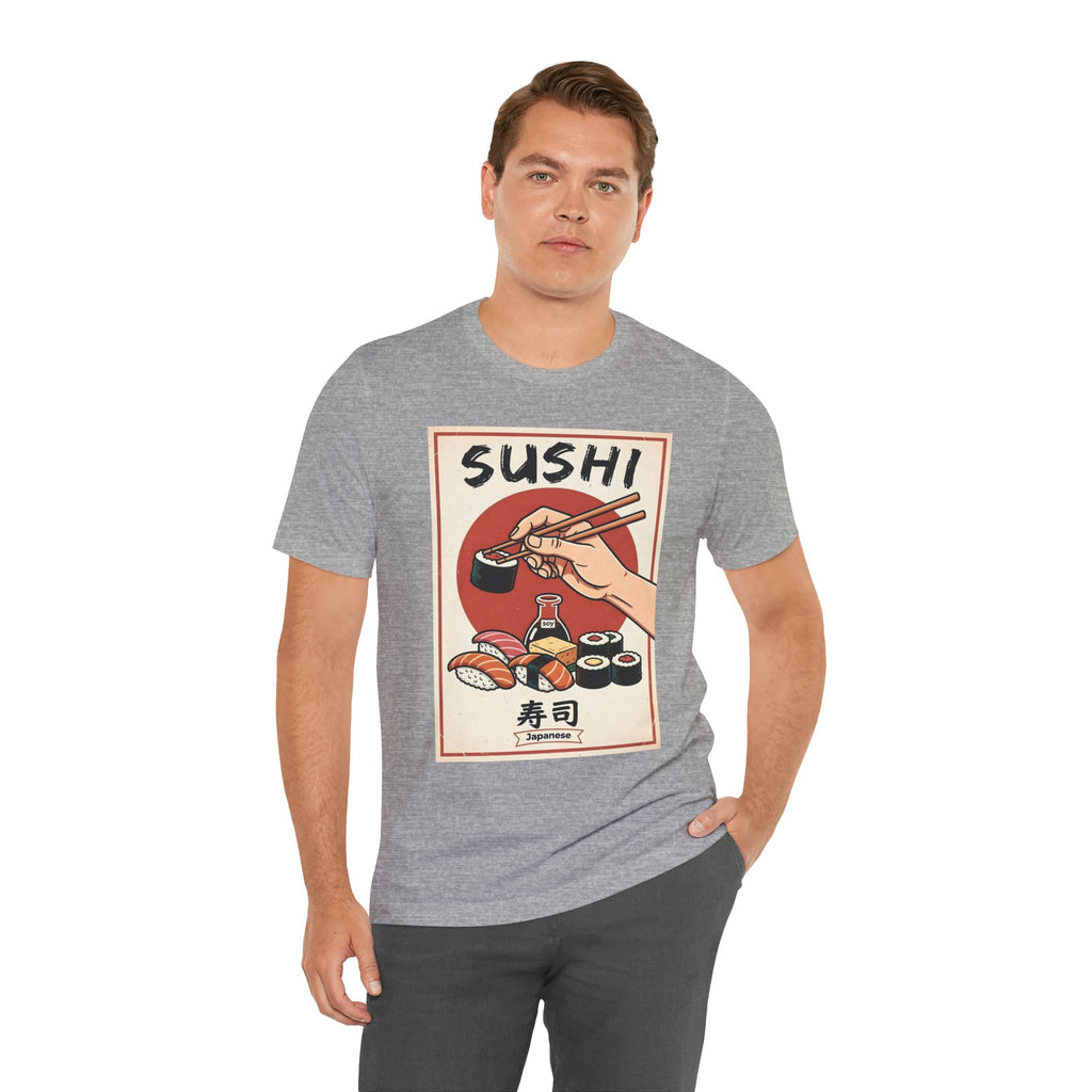 Sushi Poster Graphic Tee — Retro Japanese Sushi Shirt