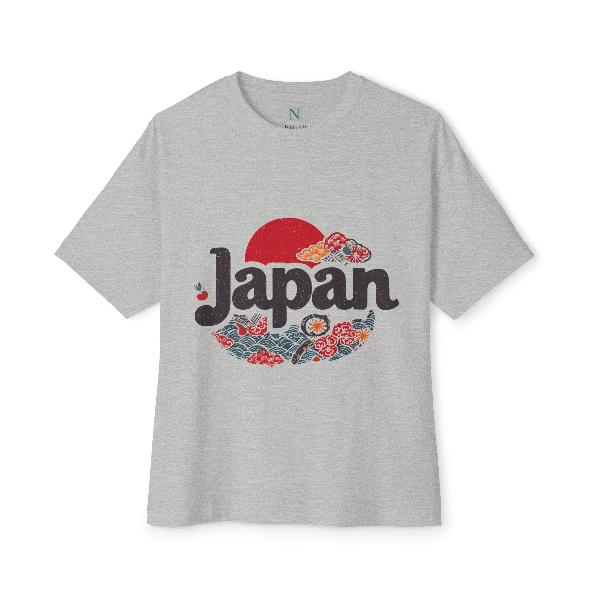 Copy of Japanese Wave Art Unisex Oversized Boxy Tee, Casual Streetwear, Vintage Graphic Tee, Summer Outfit, Gift for Art Lovers