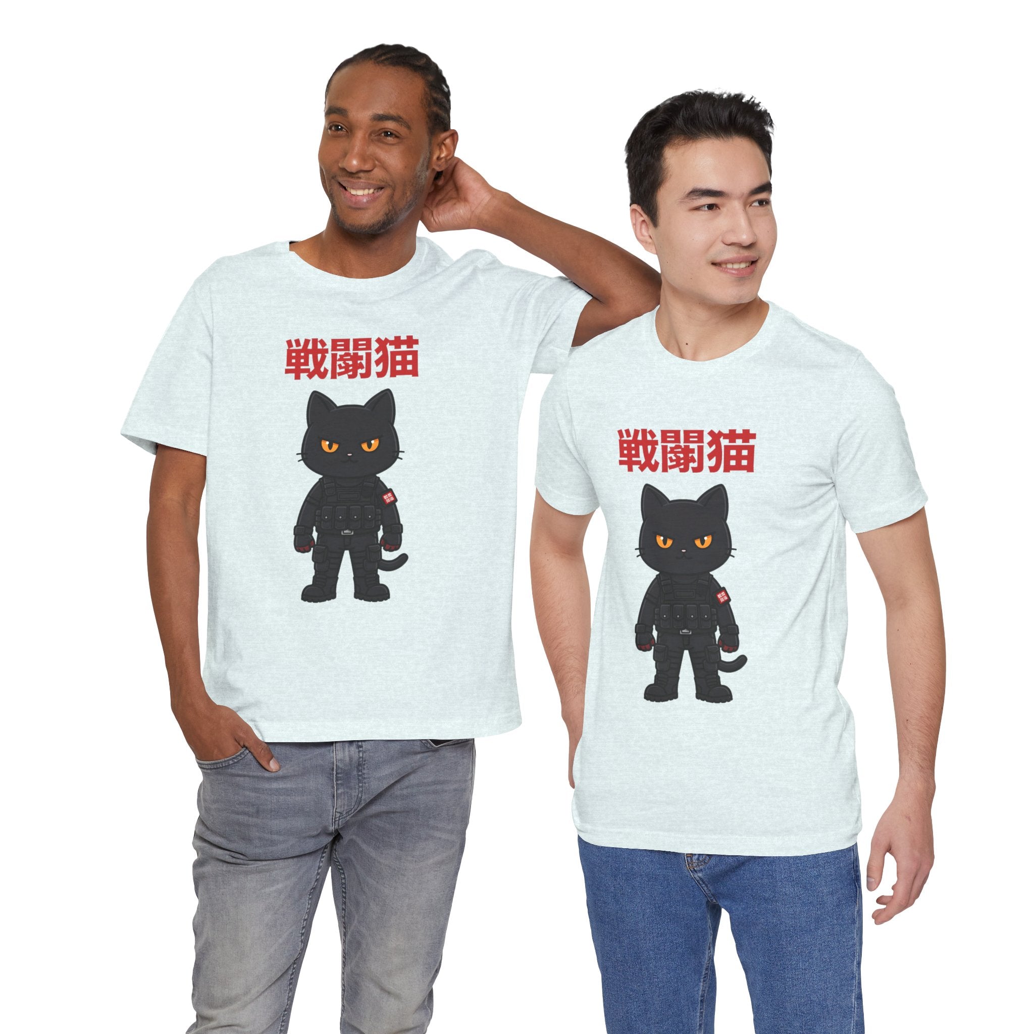Warrior Cat T-Shirt — Black Cat Samurai Graphic Tee (戦闘猫)