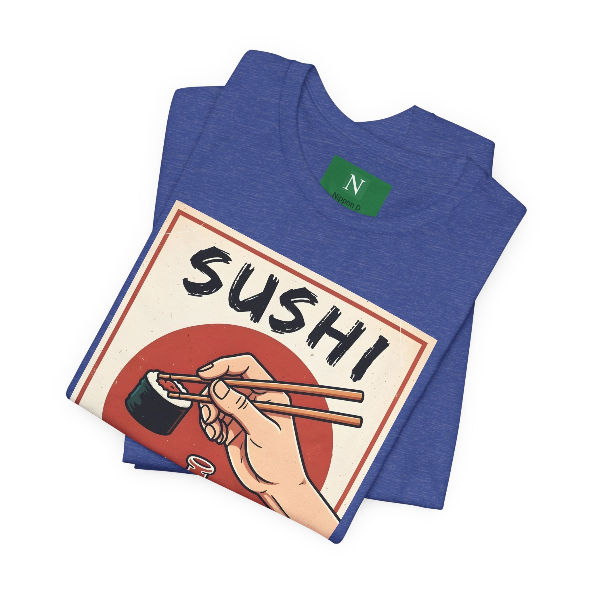 Sushi Poster Graphic Tee — Retro Japanese Sushi Shirt