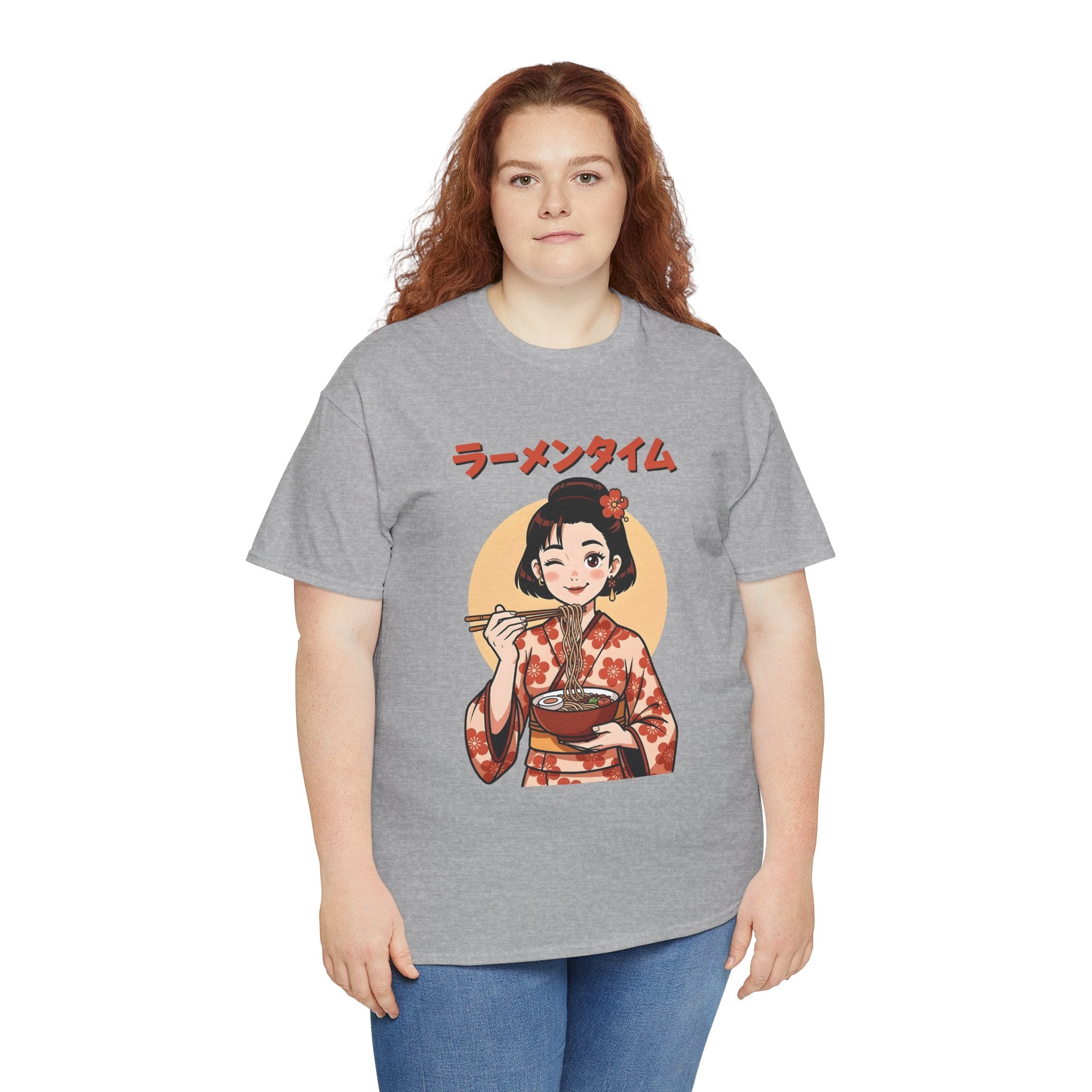 Ramen Time Tee — Cute Kimono Girl Eating Ramen Graphic T-Shirt