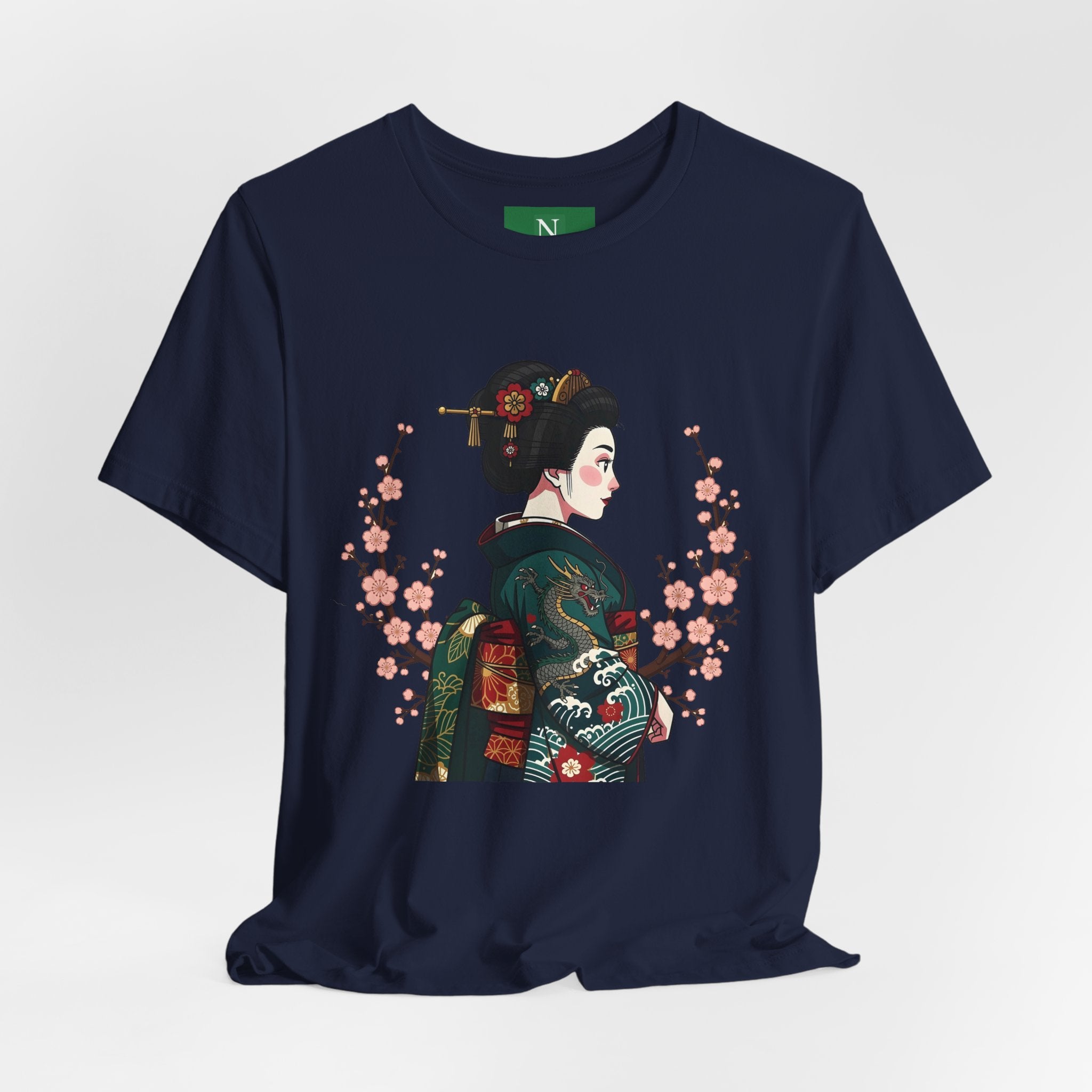 Geisha Blossom T‑Shirt — Vintage Japanese Art Tee