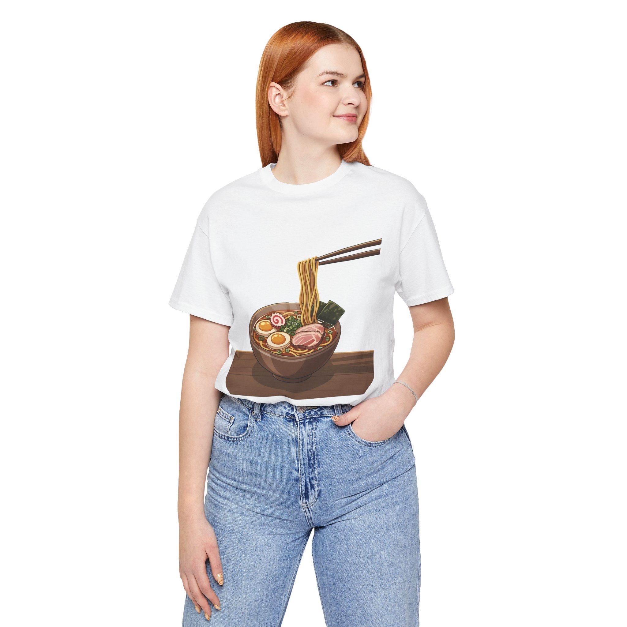 Ramen Bowl Graphic Tee – Chopsticks & Noodles Japanese Food T-Shirt