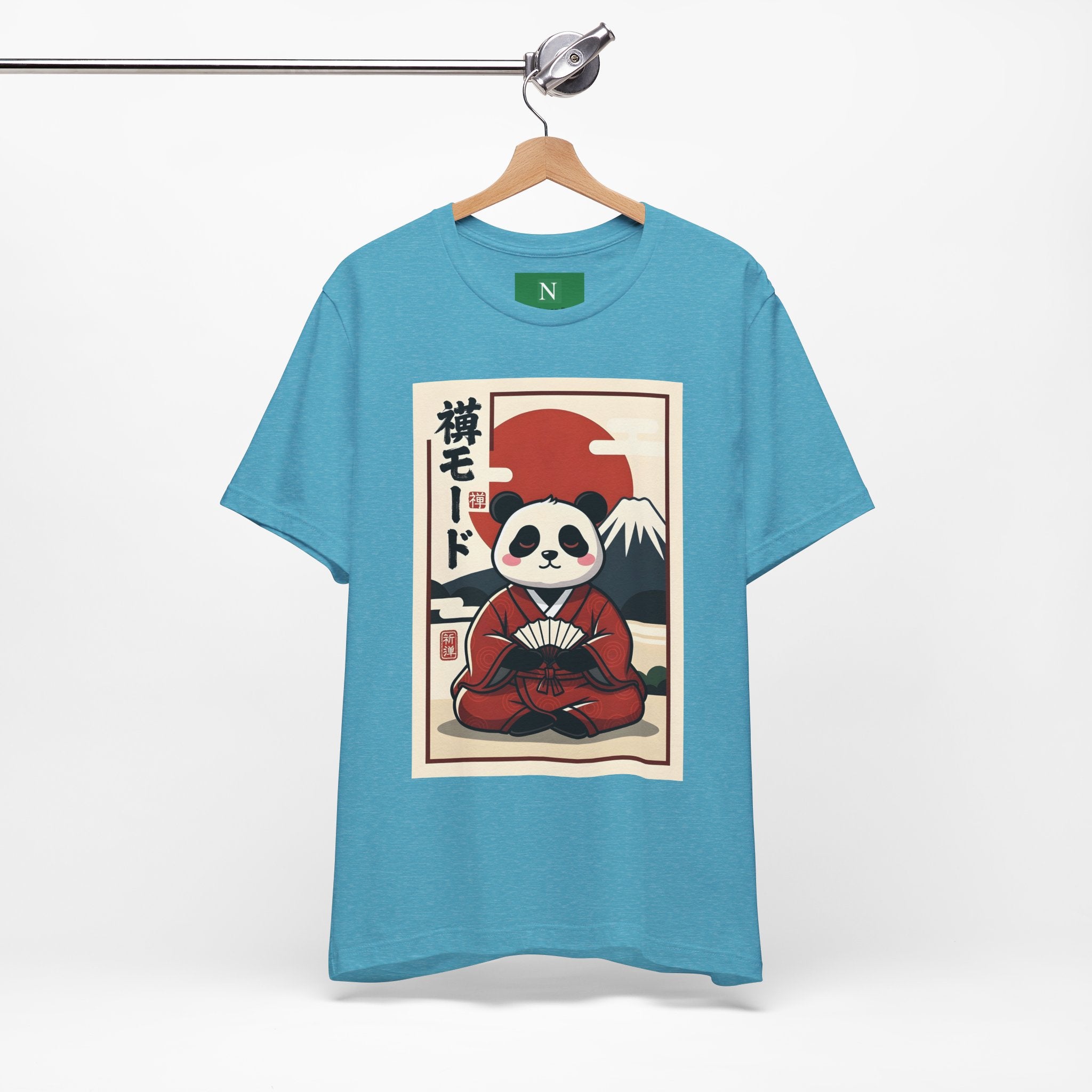 Panda Samurai Tee — Cute Japanese Ukiyo-e Style Graphic T-Shirt