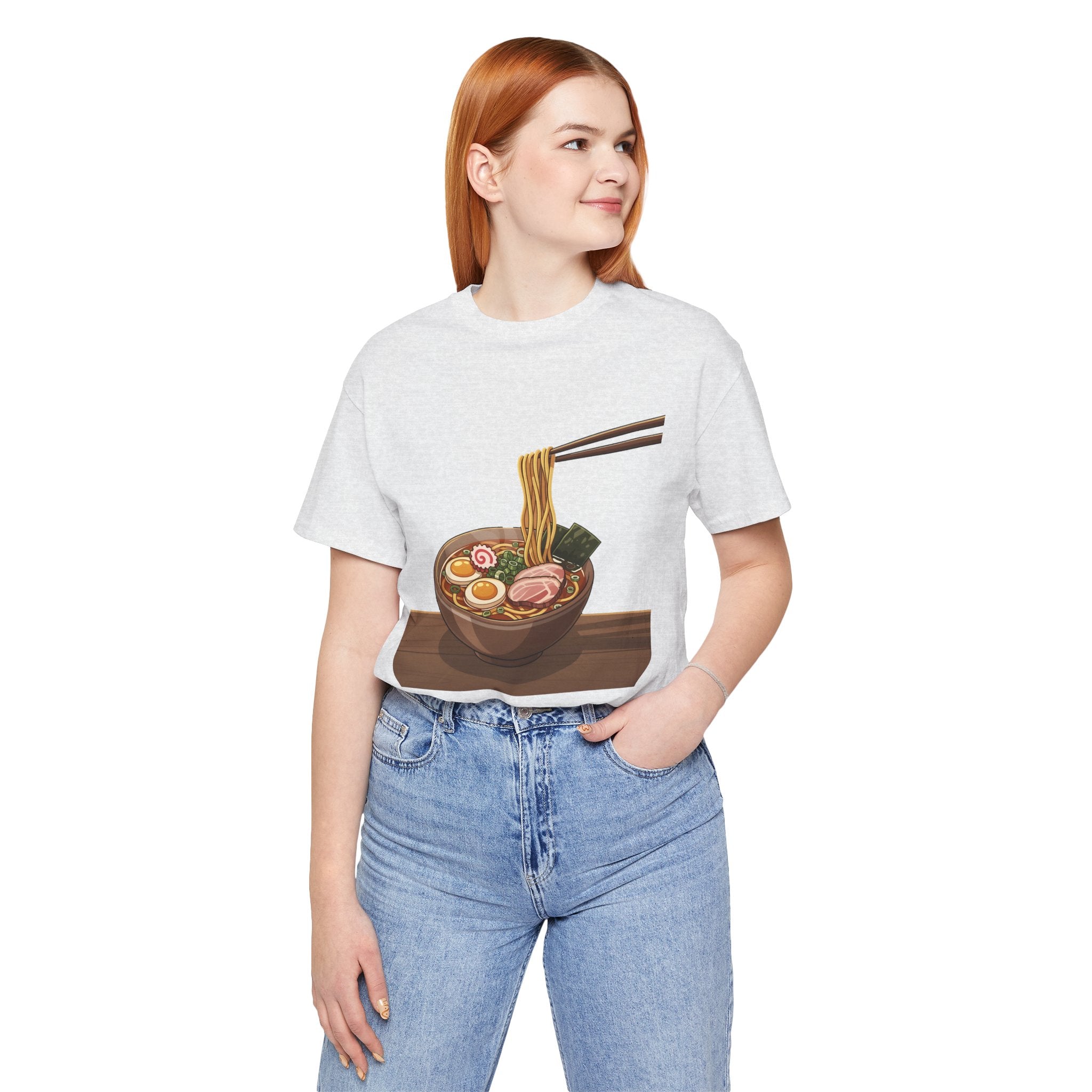 Ramen Bowl Graphic Tee – Chopsticks & Noodles Japanese Food T-Shirt
