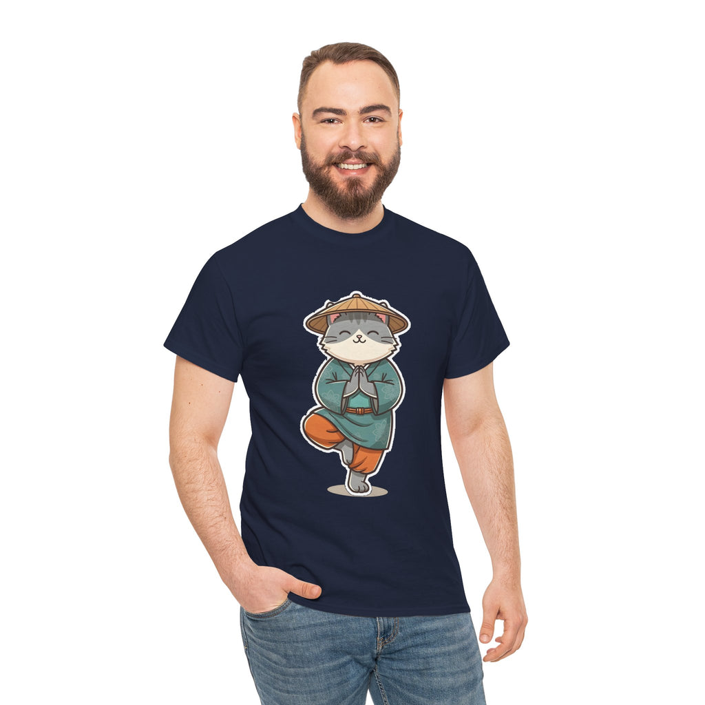 Meditating Cat Tee — Cute Zen Cat Yoga T-Shirt