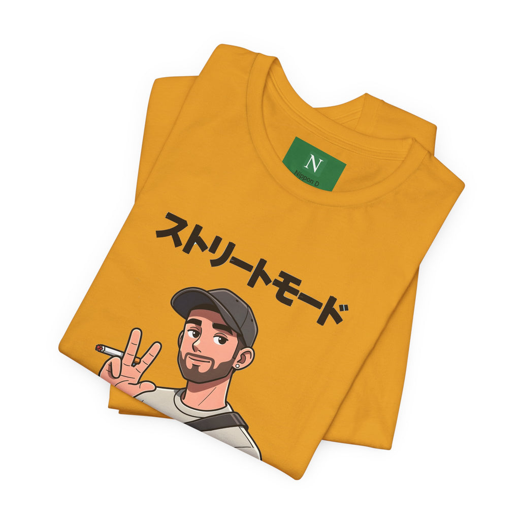 Street Mode Graphic Tee — Japanese Text Casual Urban T-Shirt