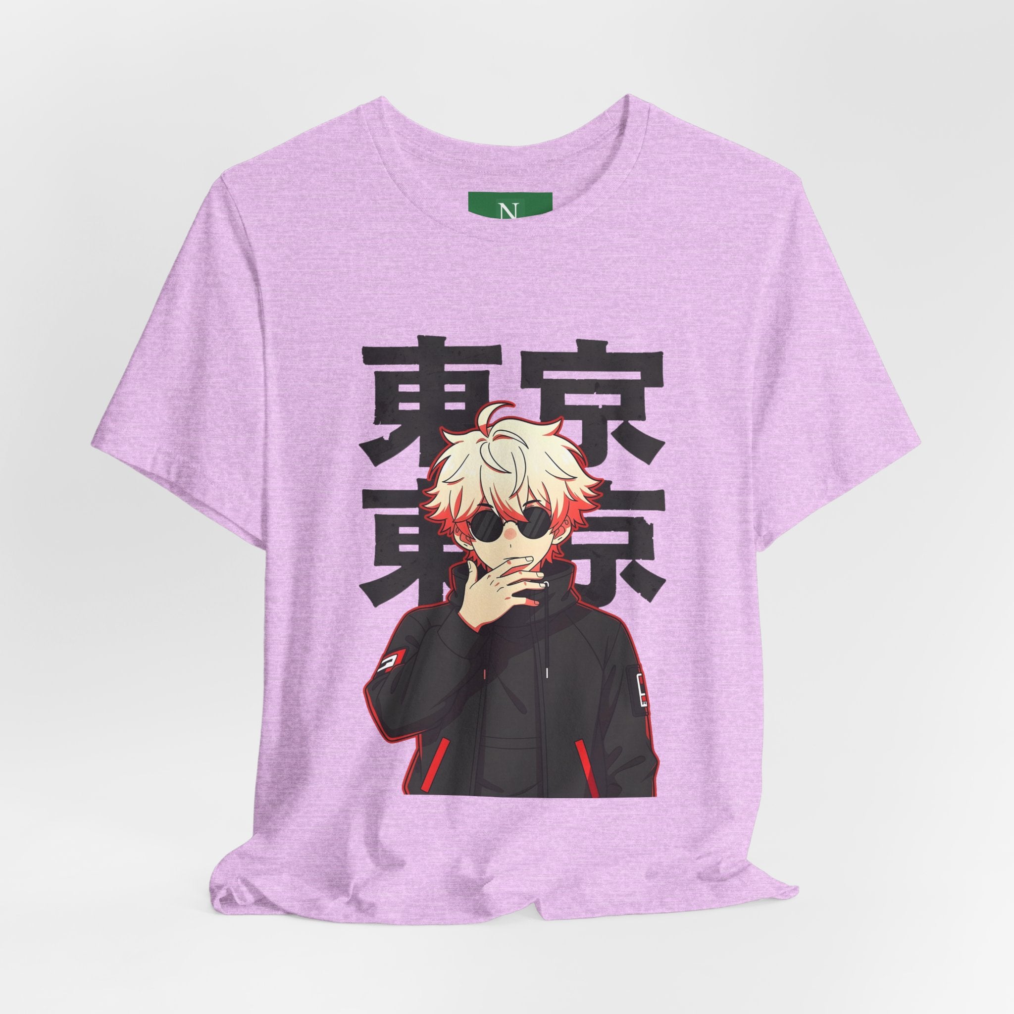 Tokyo Anime Graphic Tee — Blond Character with Kanji "東京"